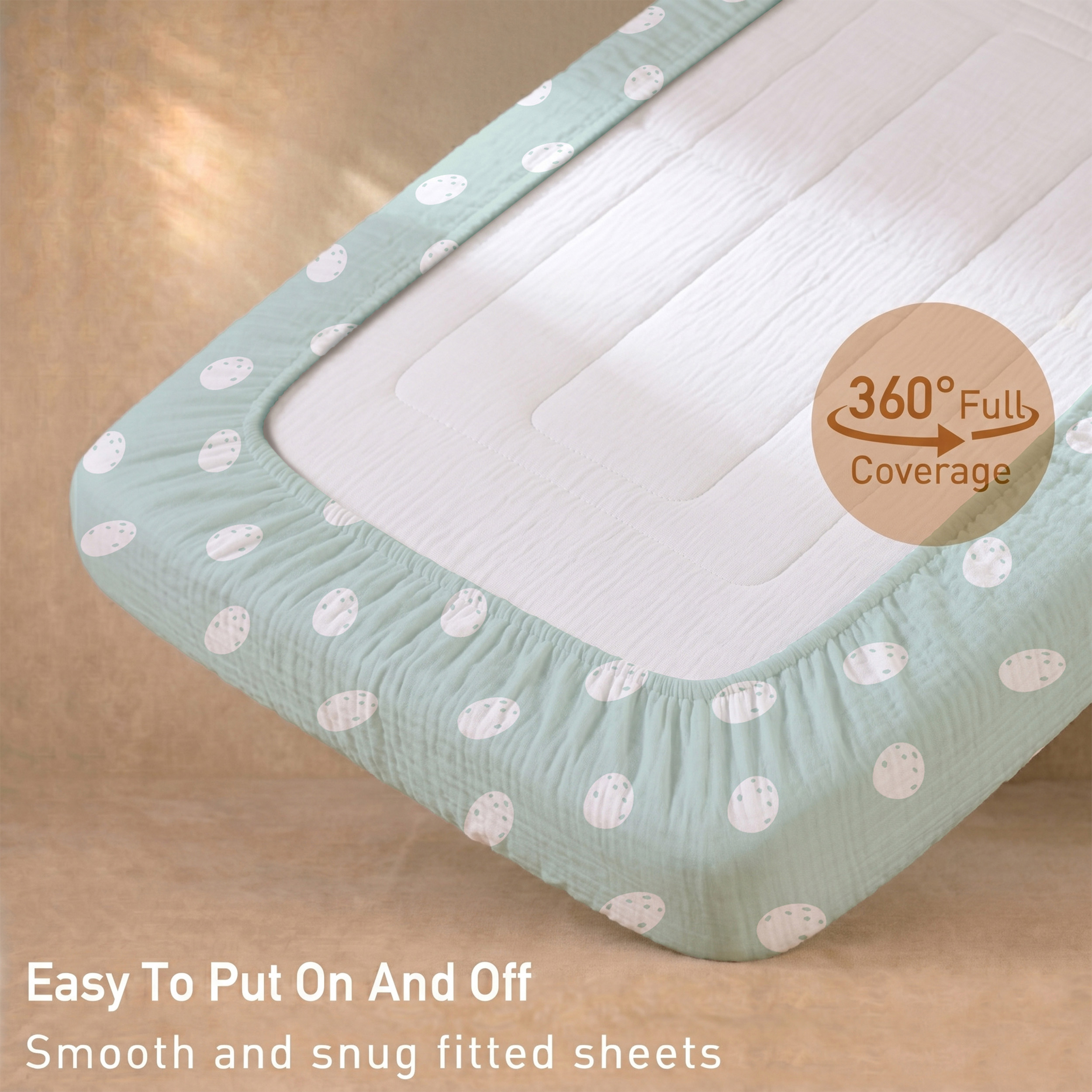 Tropical Dino  Print | Muslin Bassinet Sheet 3-Pack | 33''*20''