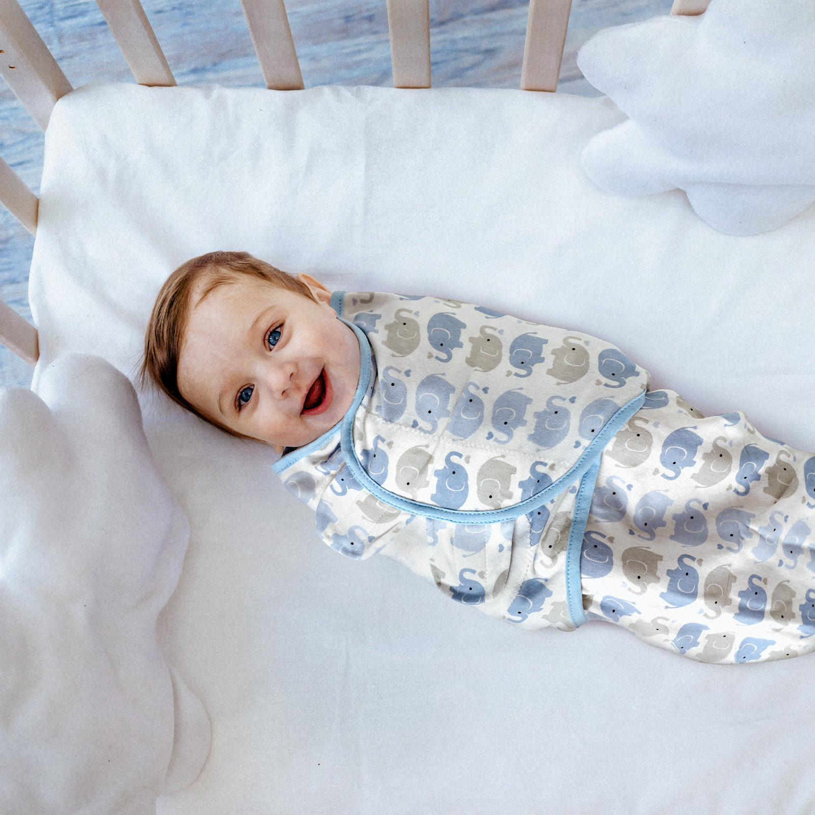 Blue | Gllquen baby Swaddle 0-3 Months 3 Pack