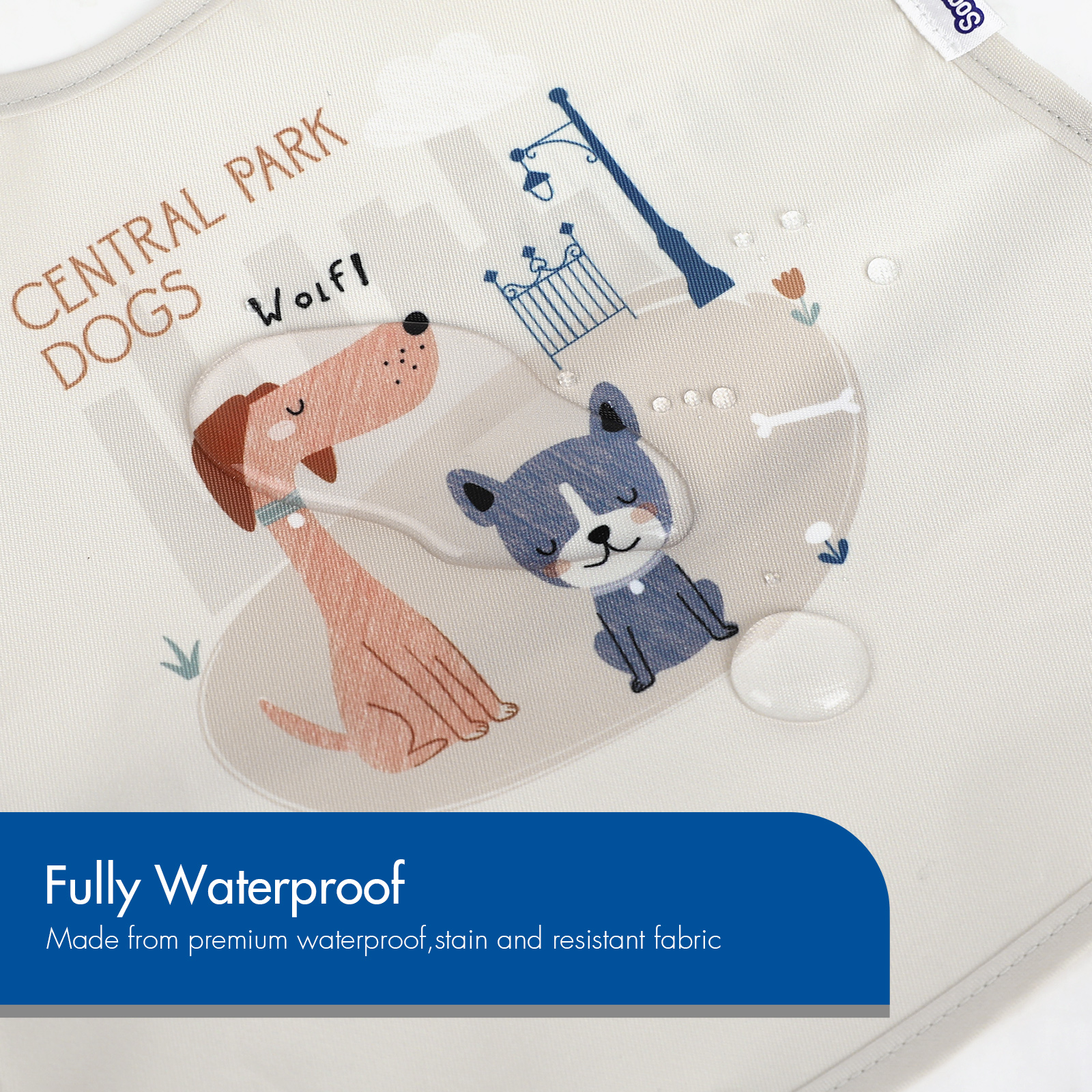 Elephant and Astronaut | Gllquen Baby Waterproof Bibs 5 Pack | 3-24 Months