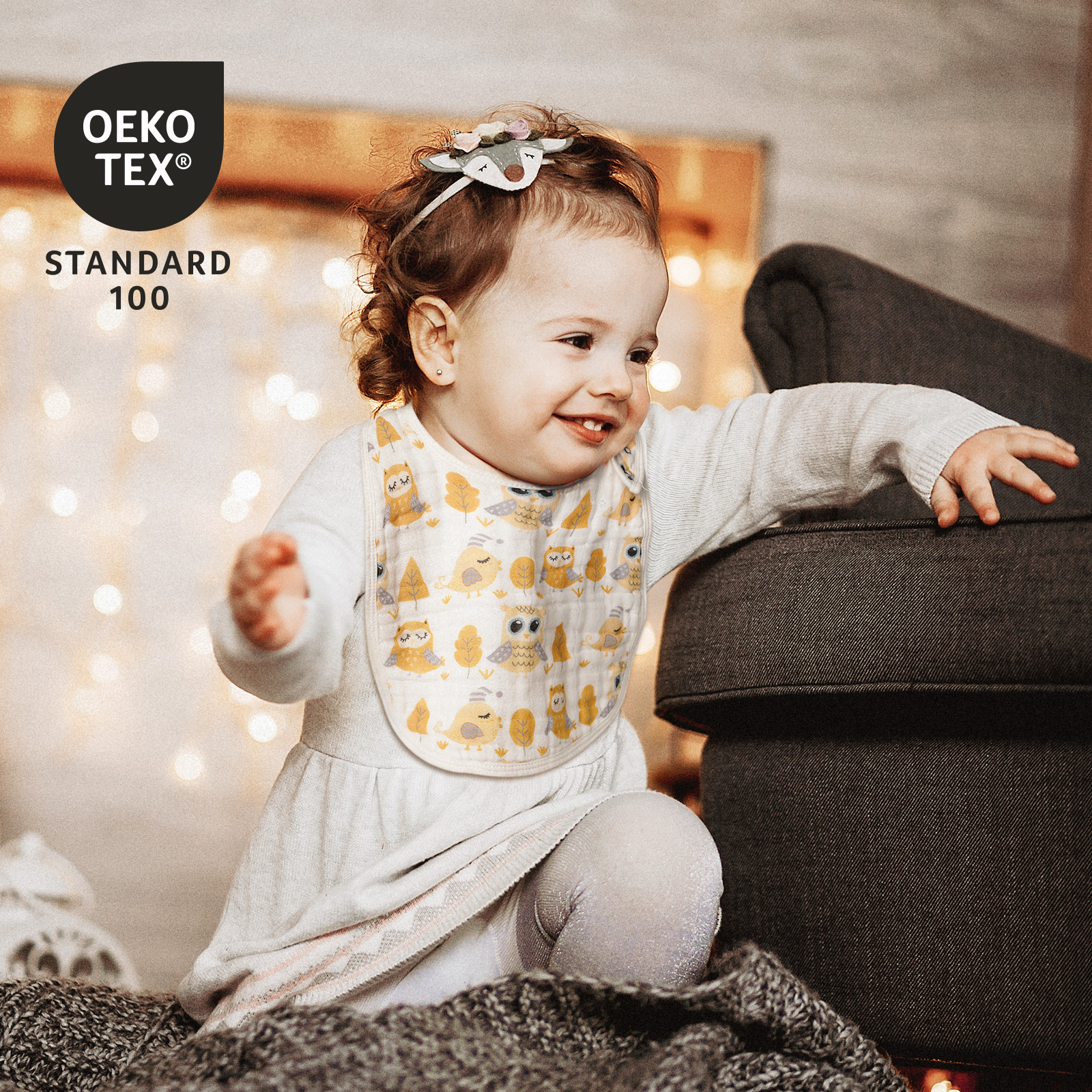 Alpaca | Organic Cotton Muslin Bandana Bibs 3 Pack