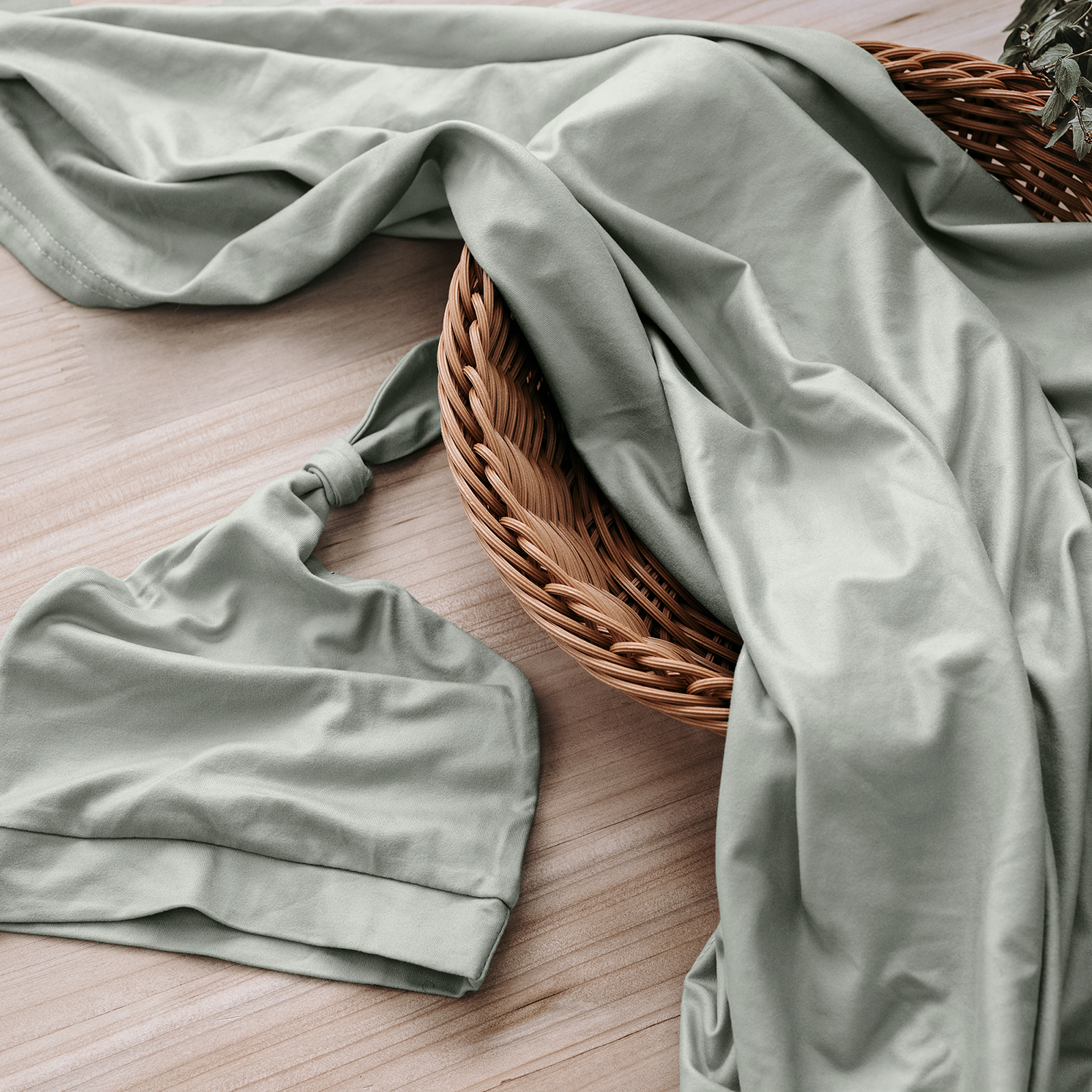 Stone | Baby Swaddle and Hat Set | 33.5*43inch