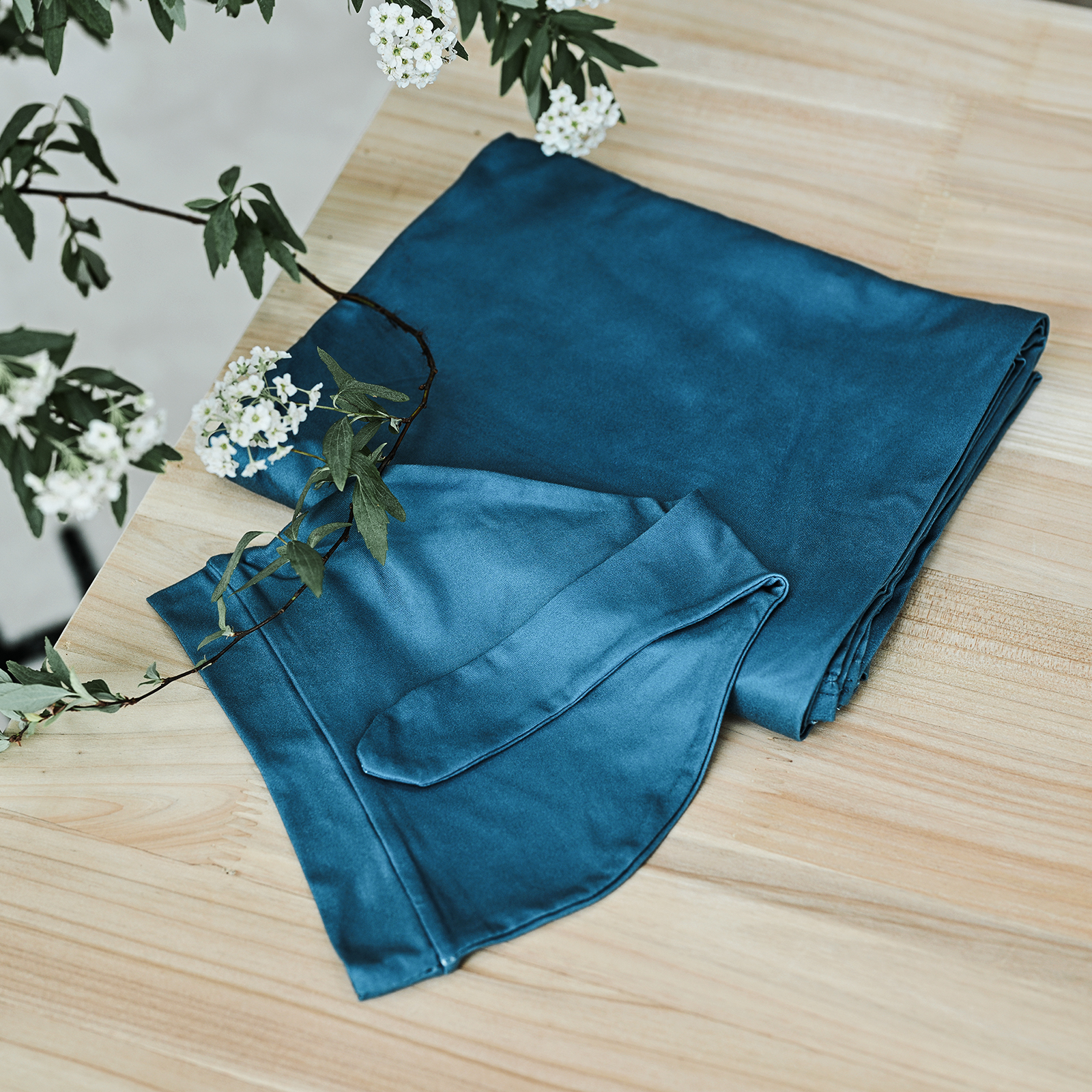 Indigo | Baby Swaddle and Hat Set | 33.5*43inch