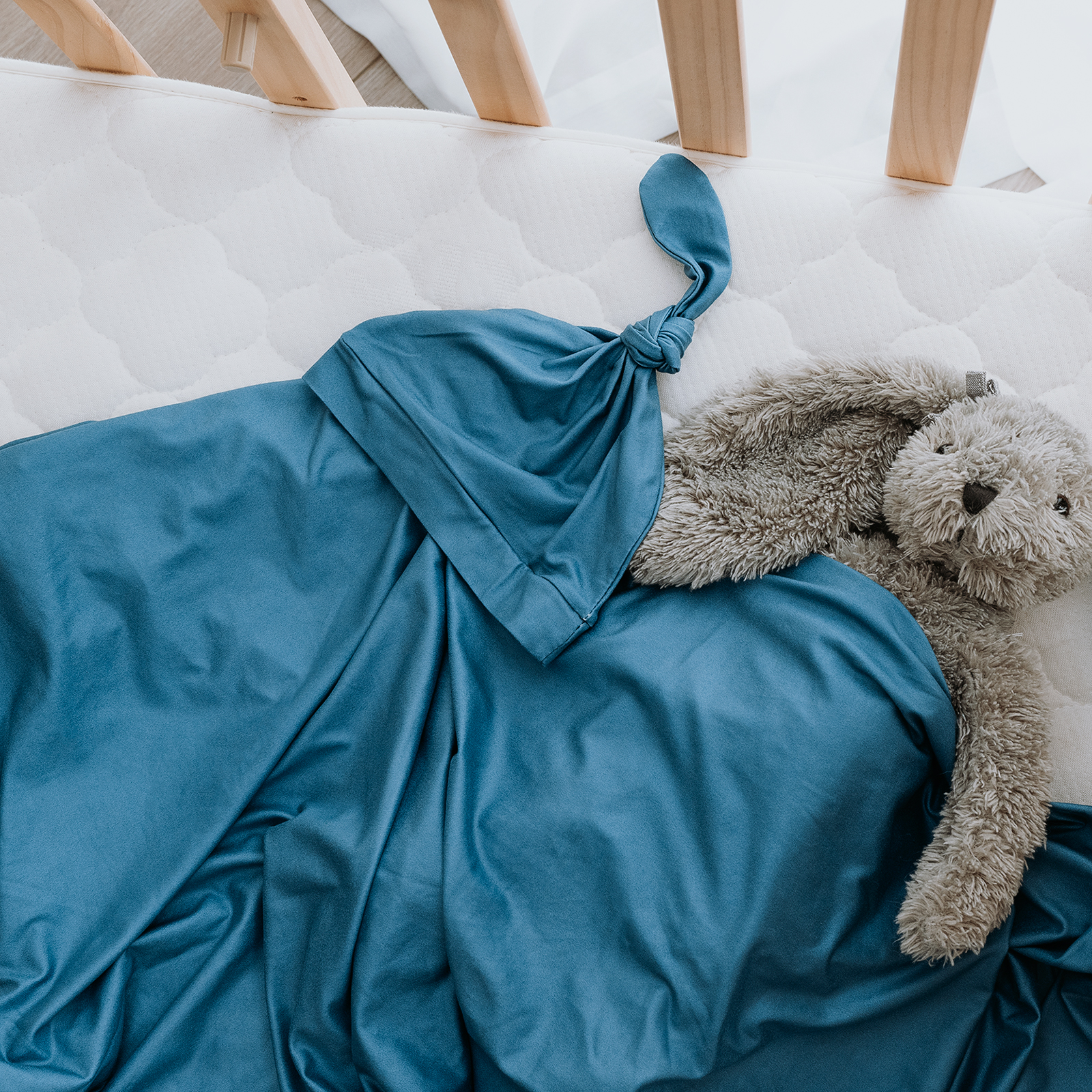 Indigo | Baby Swaddle and Hat Set | 33.5*43inch