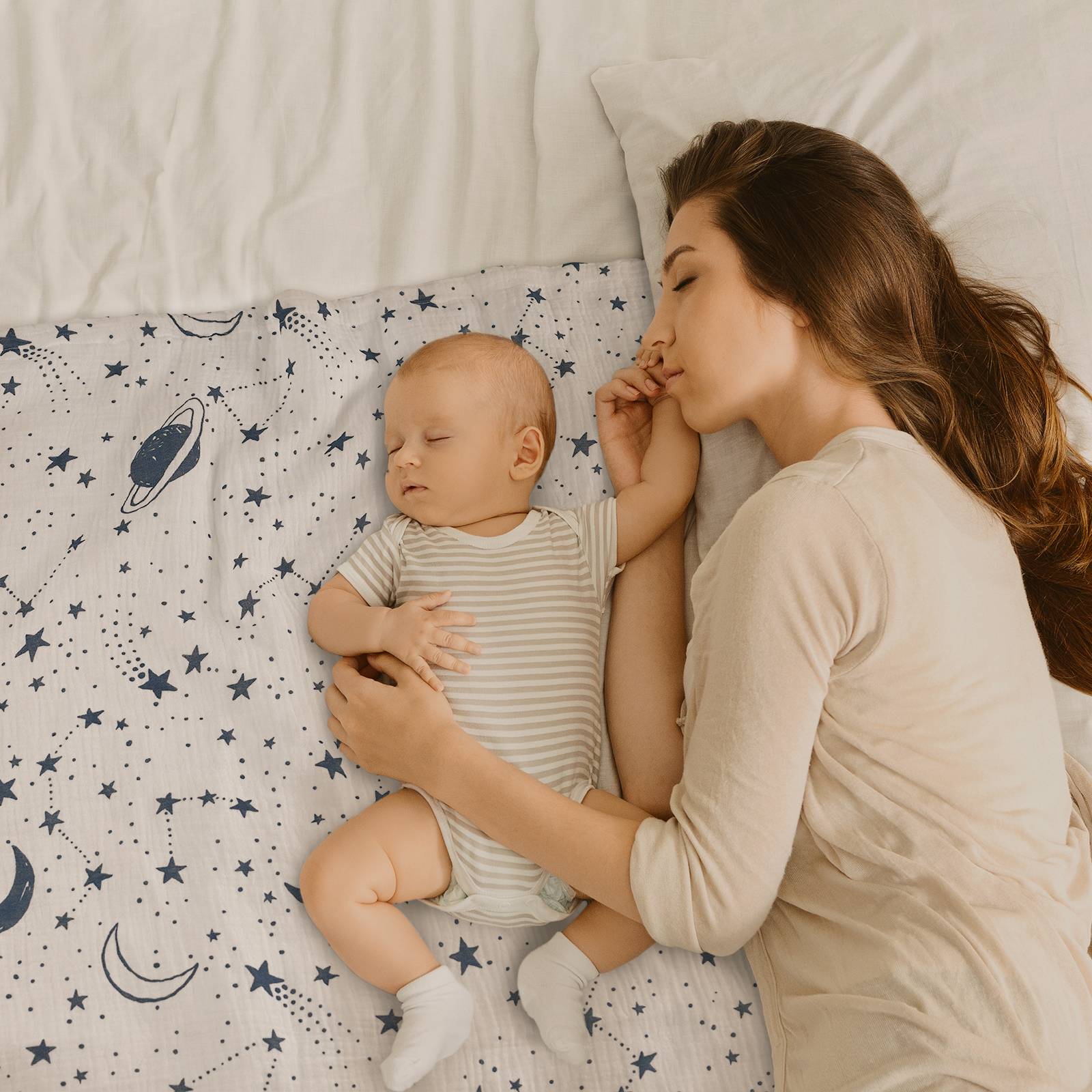 Planet | Muslin and Fleece Plush Dot Blanket | 30''*40''