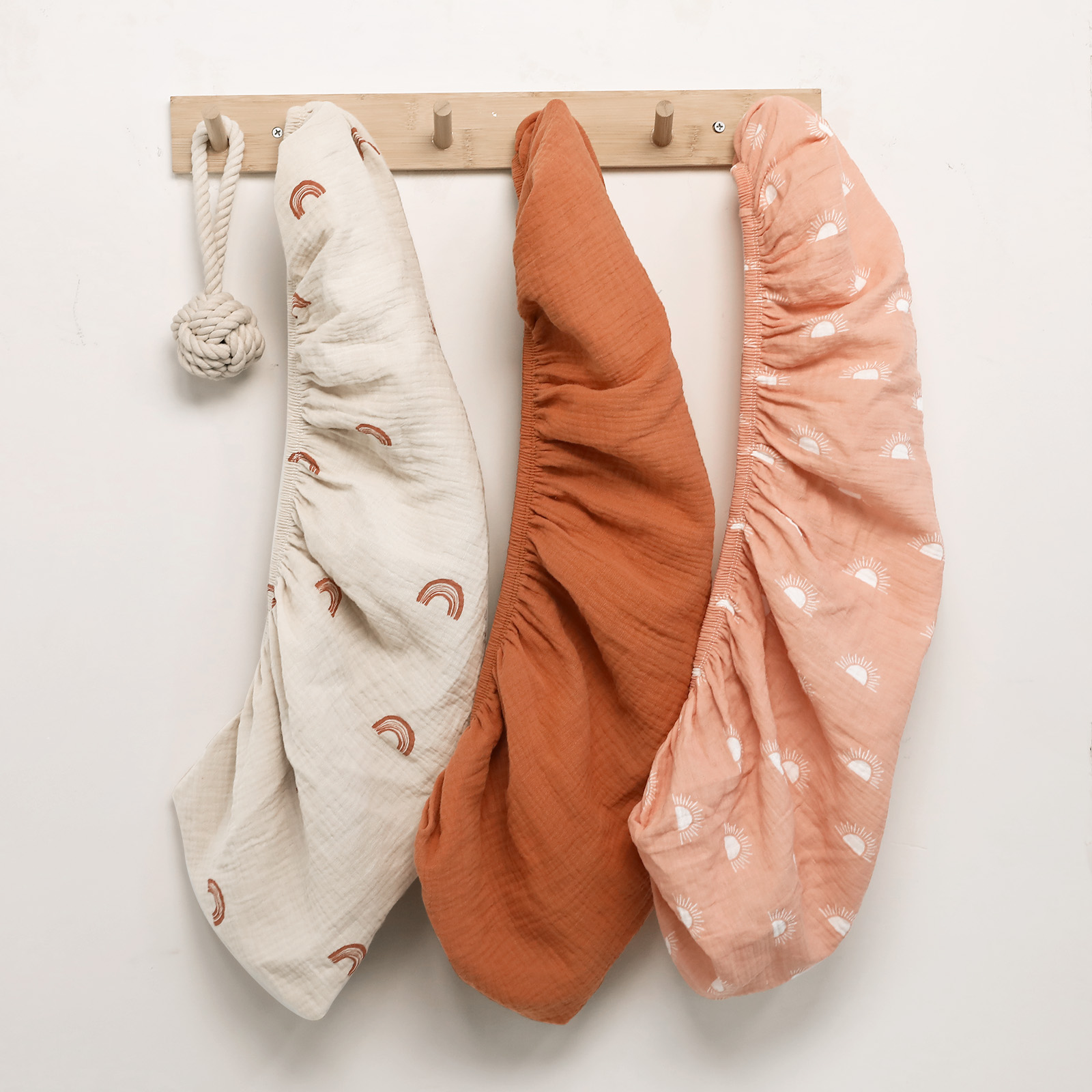 Vibrant Rainbow  | Bassinet Sheets 3-Pack | 33''*17''