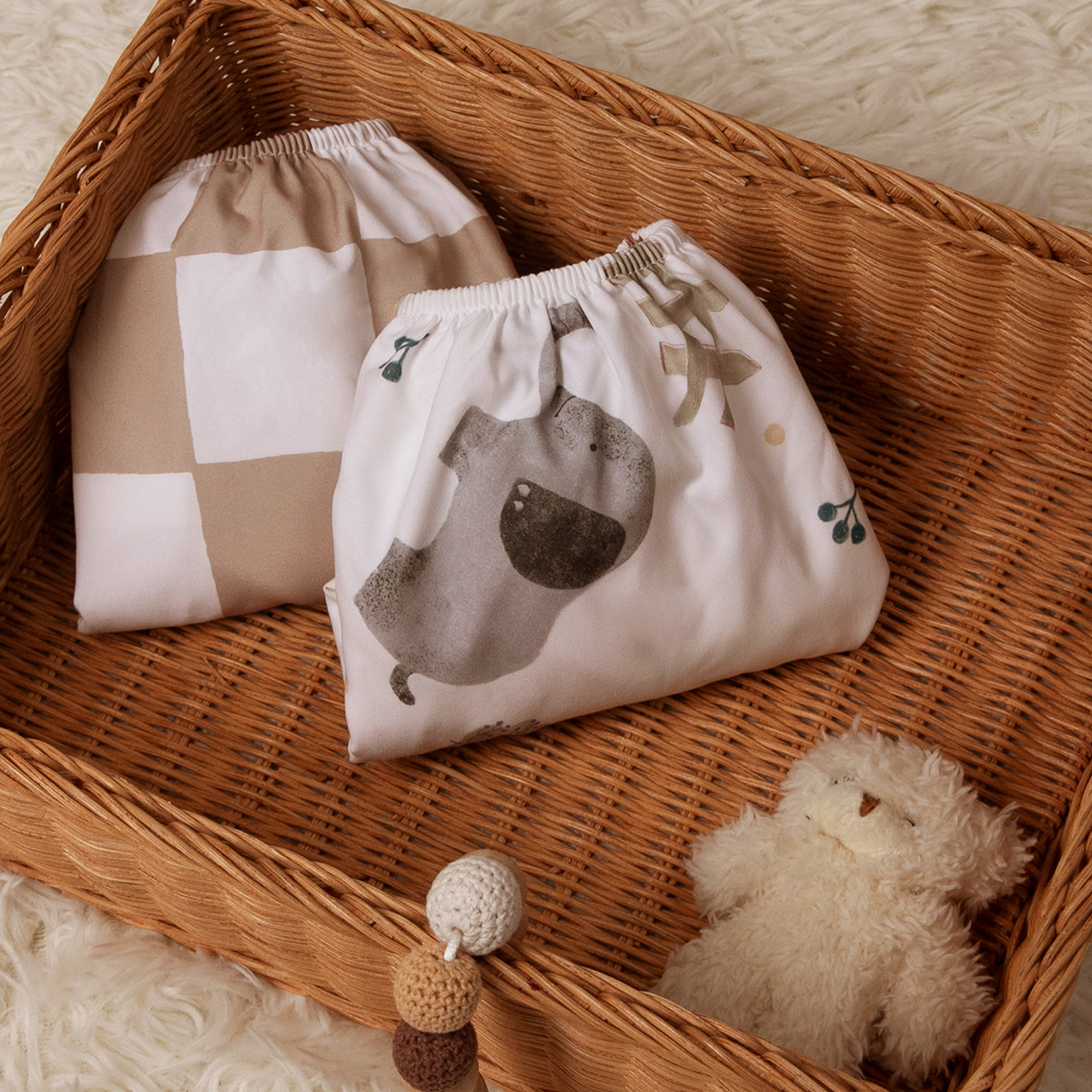 Animal Home | Bassinet Sheets 2-Pack | 16*32''