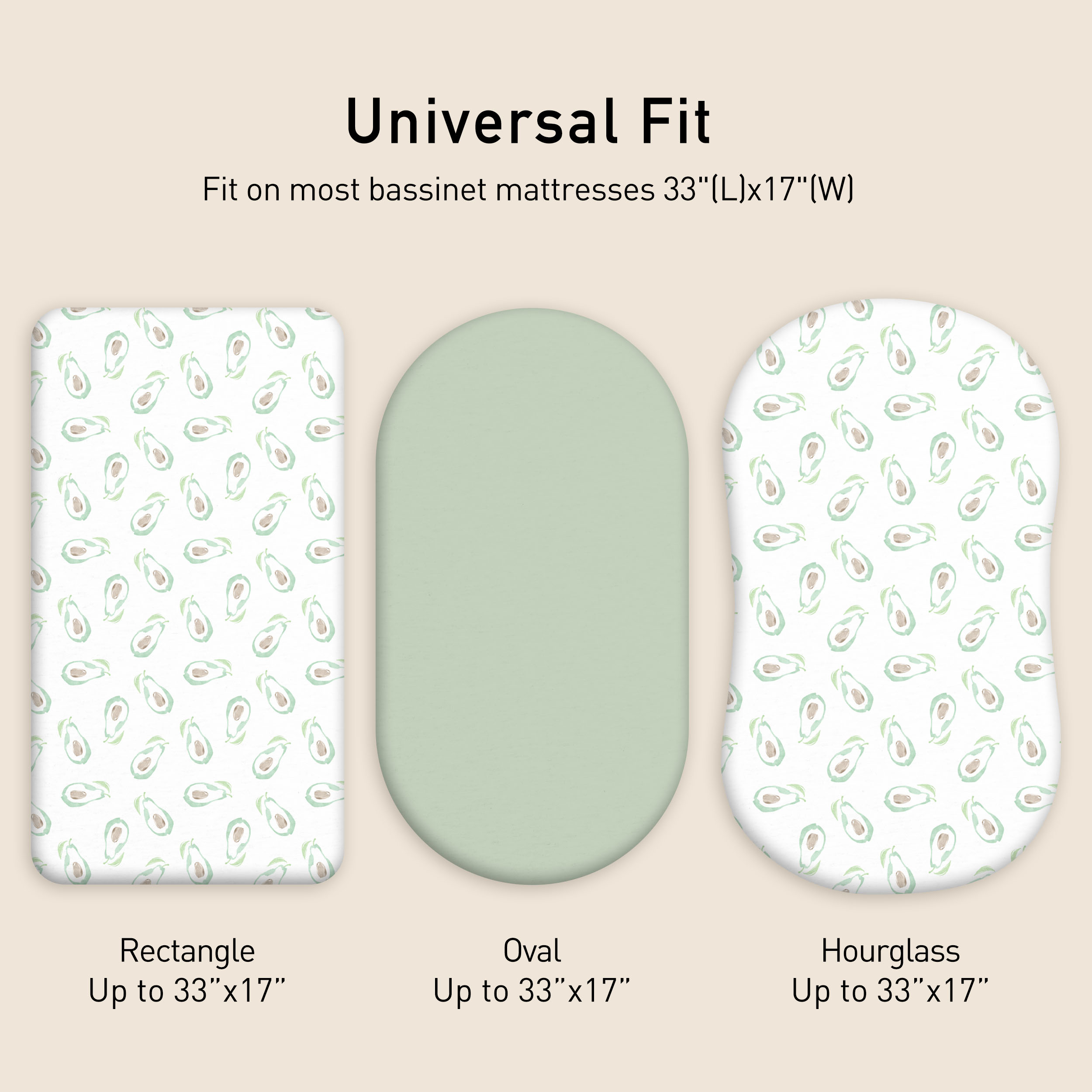 The Avocado Diary | Baby Bassinet Sheet 2-Pack | 33''*17''