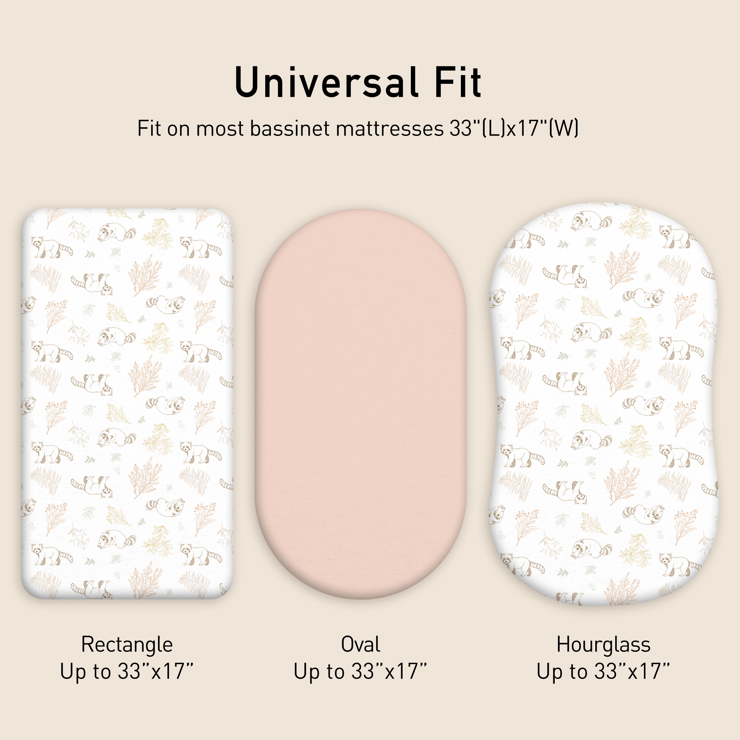 Cute Forest Series | Baby Bassinet Sheet 2-Pack | 33''*17''