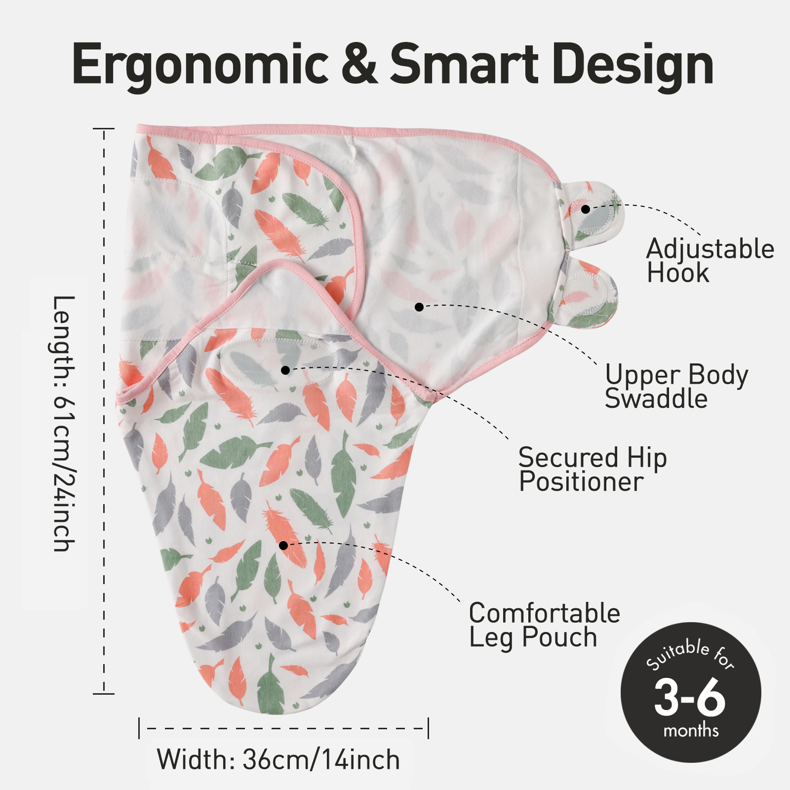 Orange Storm | Gllquen baby Swaddle 0-3 Months 3 Pack