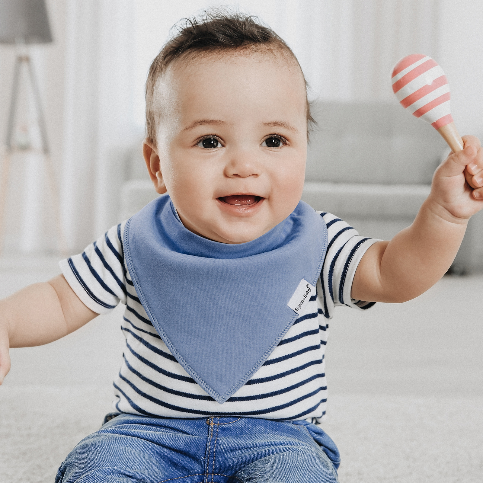 Super Absorbent Bandana Bibs 10 Pack - Lucky Girl