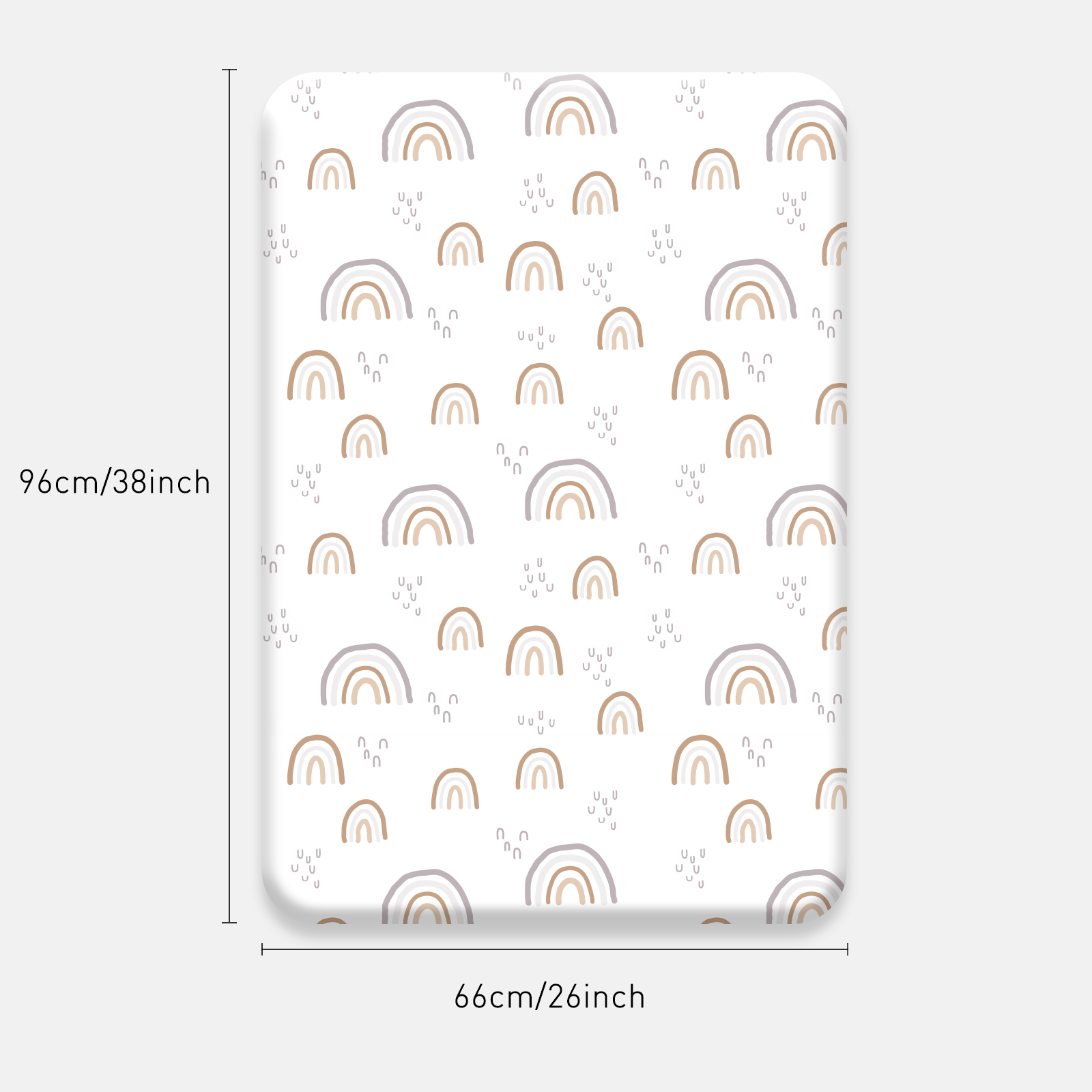 Rainbows | Pack N Play Sheets 2-Pack | 38''*26''