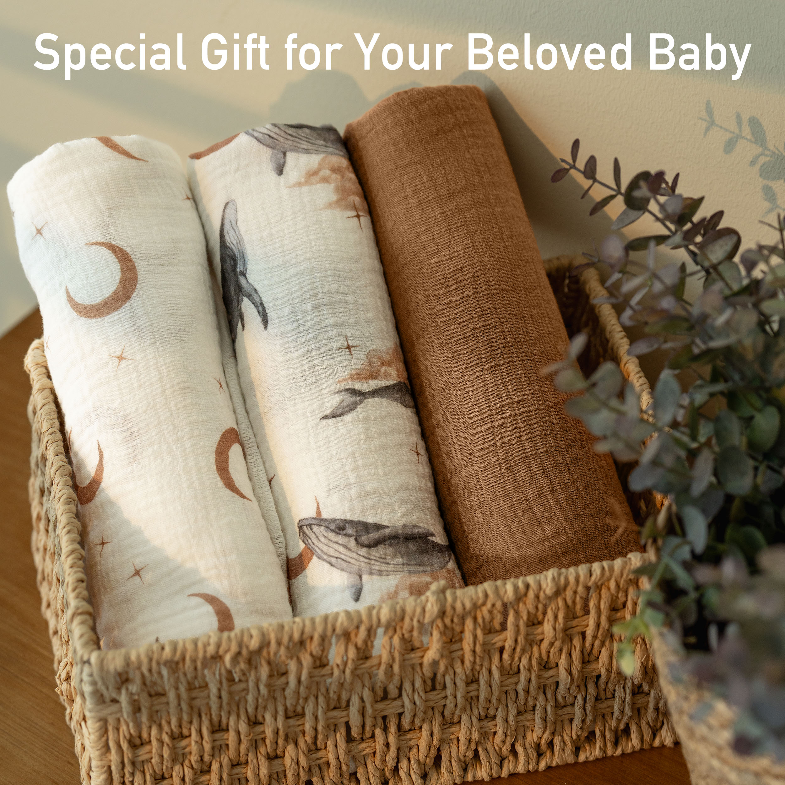 Muslin Swaddle Blankets 3-Pack | 38"x40" | Nebula Drifter