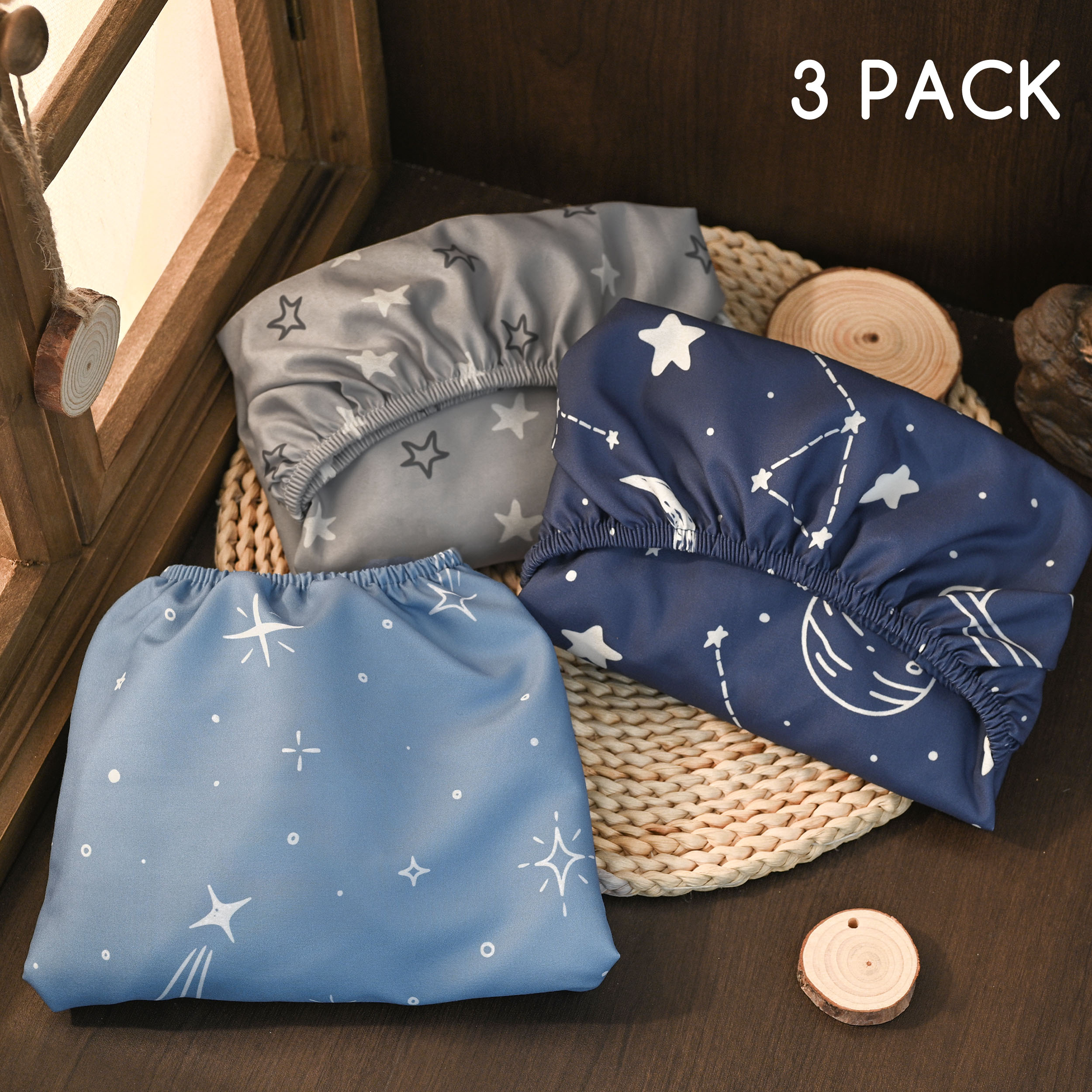 Starry Sky Dreamland | Bassinet Sheets 3-Pack | 33*20''