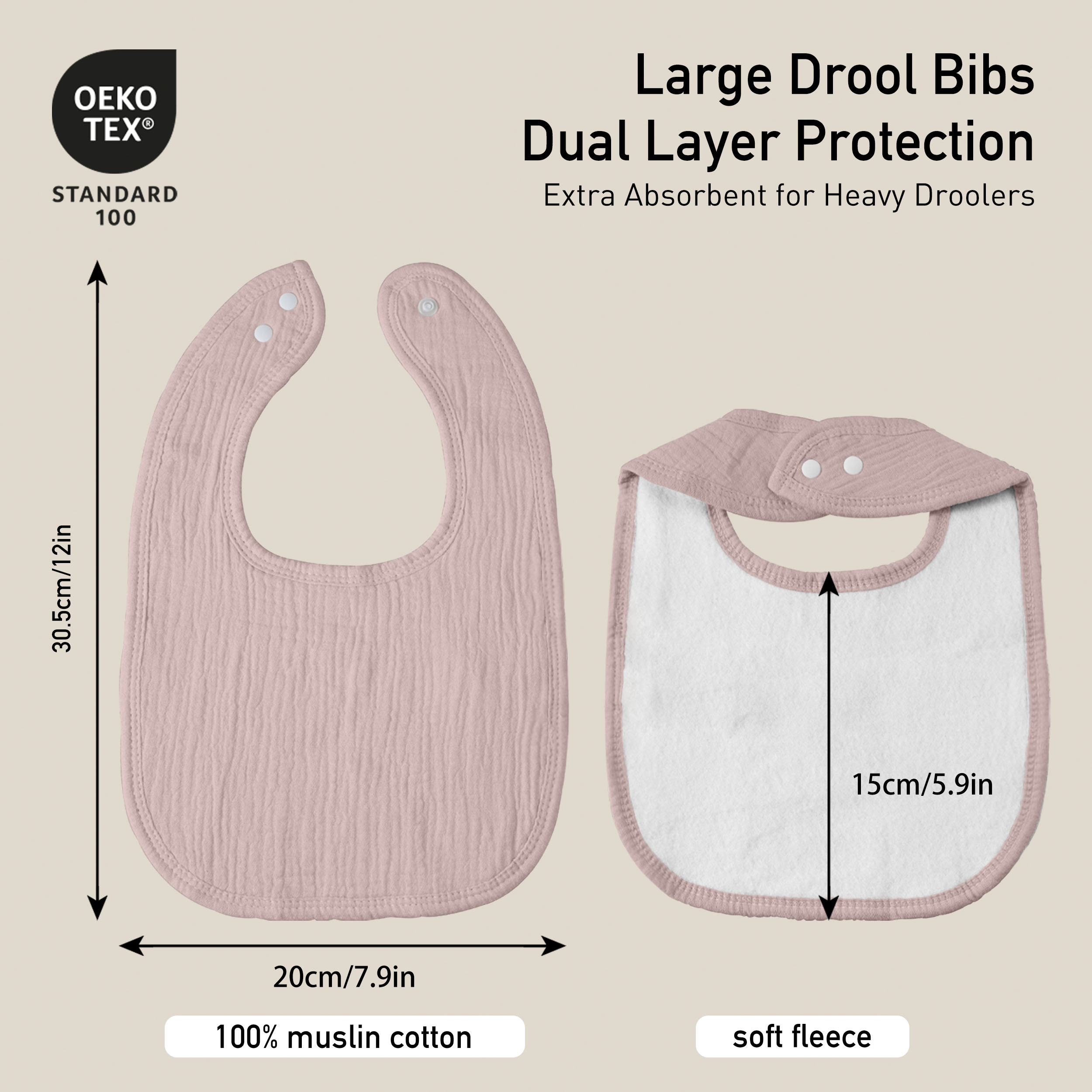 Muslin Sweetie | baby muslin bibs 6 pack | 0-36 months