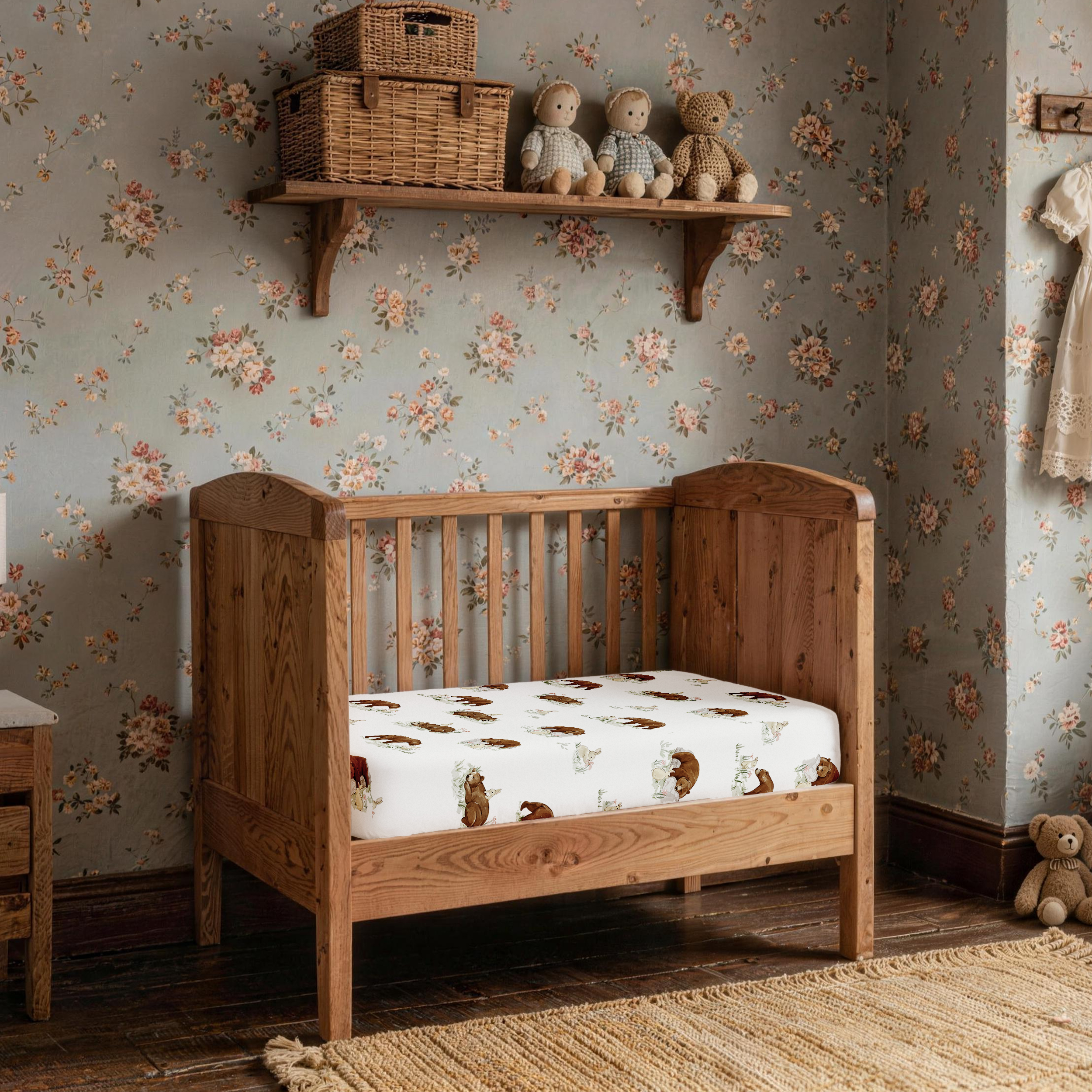 Wildwood Bear Meadow | Bassinet Sheets 4-Pack | 20*33''