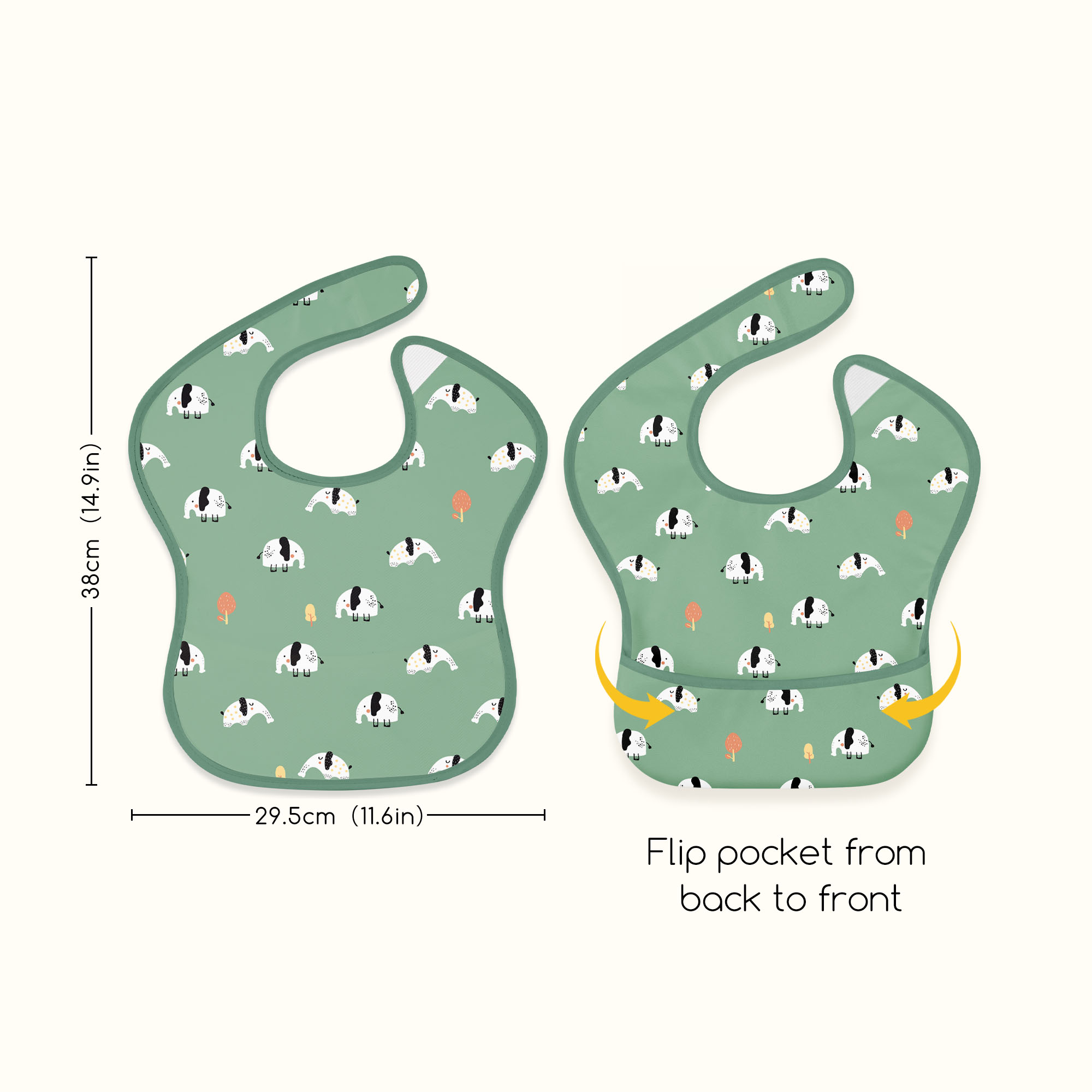 Giraffe & Safari pals | Gllquen baby Waterproof Bibs 3 Pack | 3-24 Months