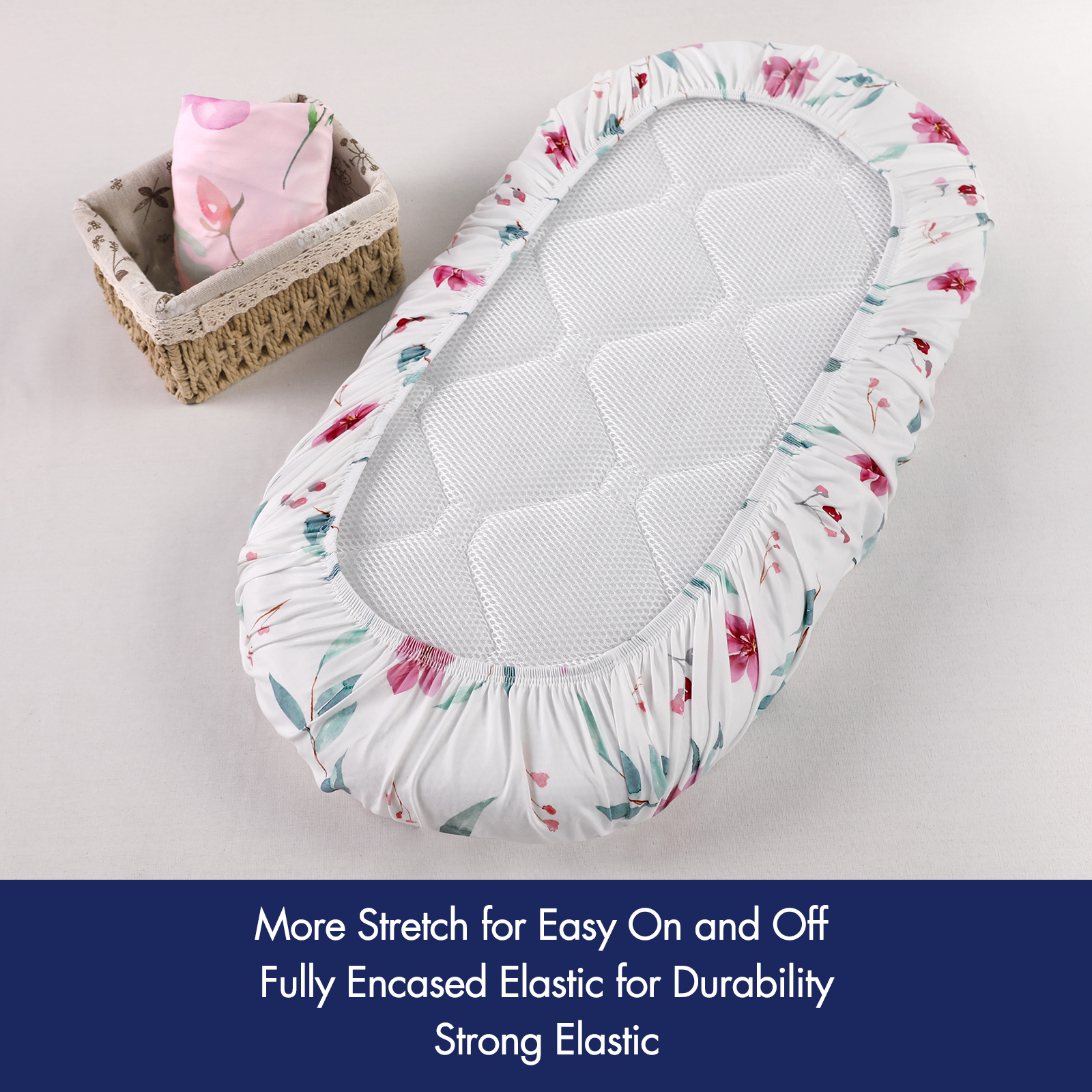 Flowers | Bassinet Sheets 2-Pack | 16''*32''