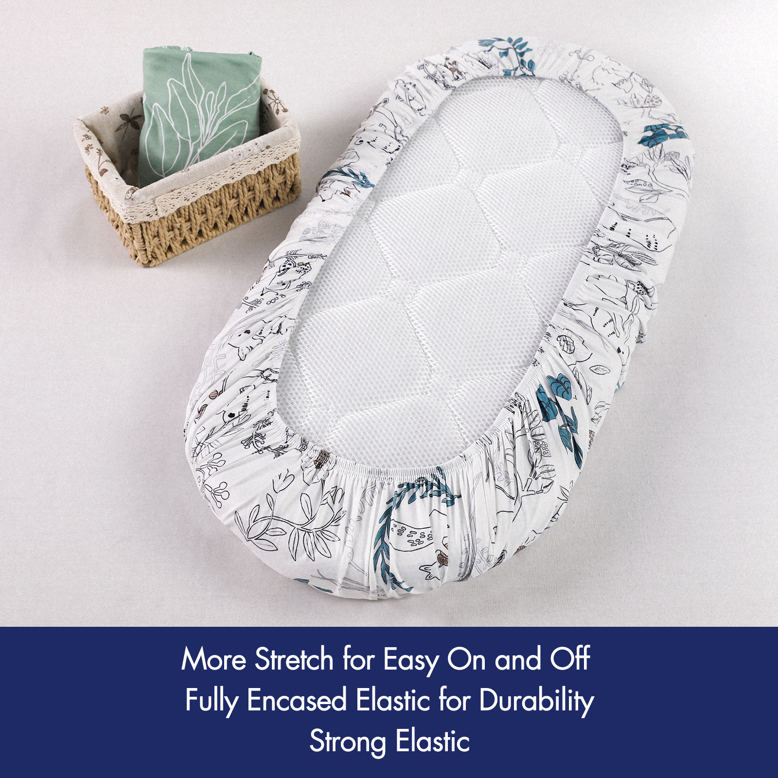 Green Leaves | Bassinet Sheets 2-Pack | 16''*32''