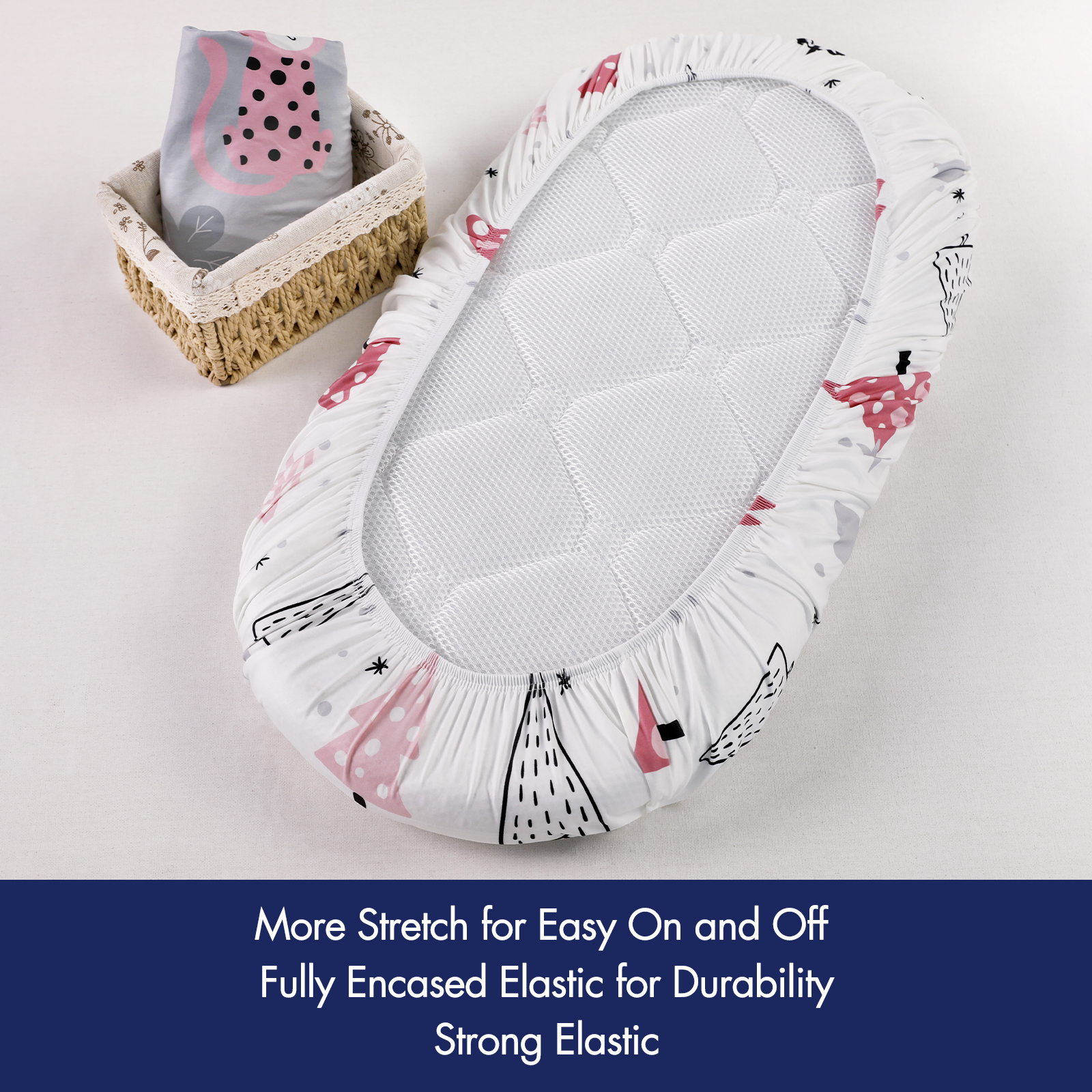 Pink | Bassinet Sheets 2-Pack | 16''*32''