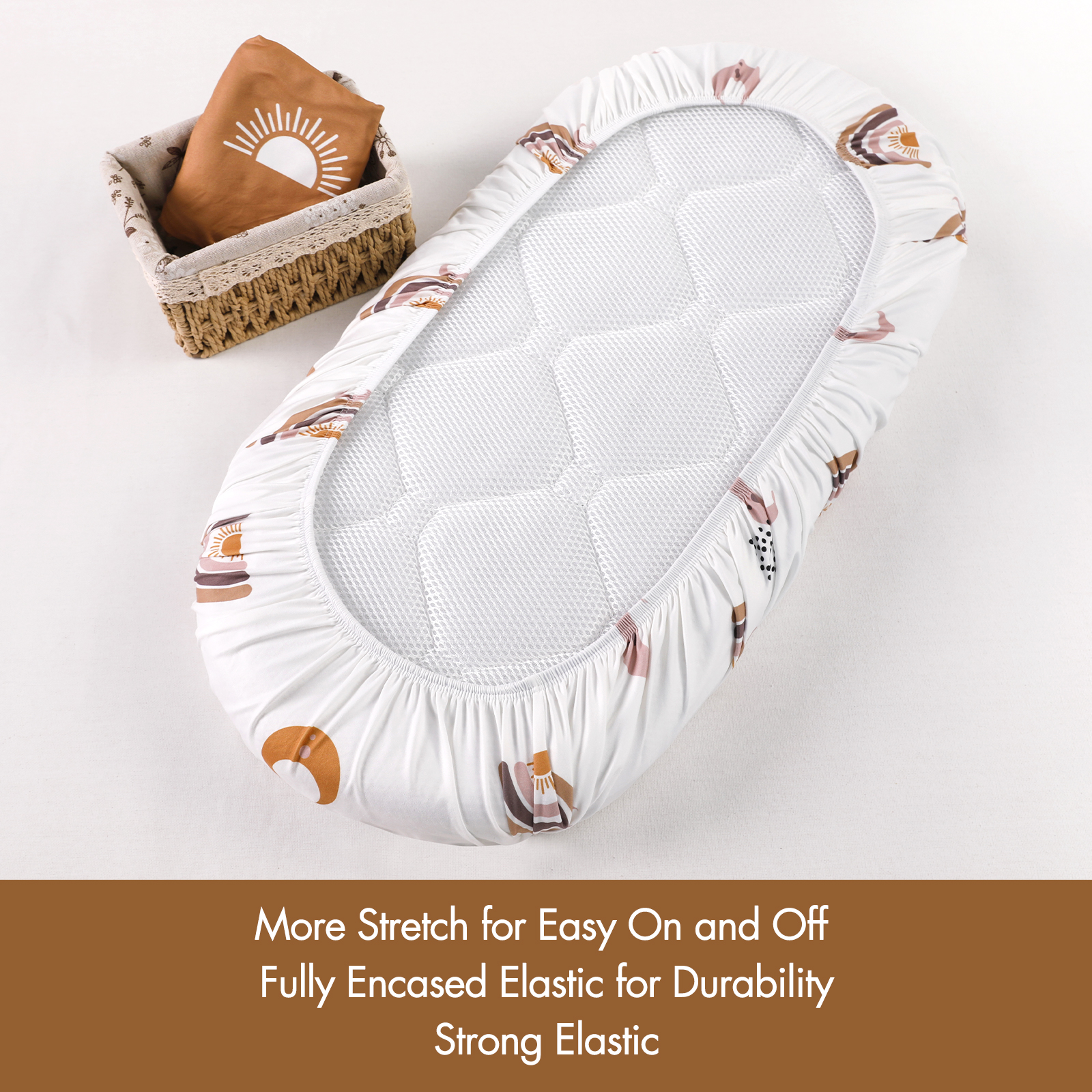 Rainbow  | Bassinet Sheets 2-Pack | 16''*32''