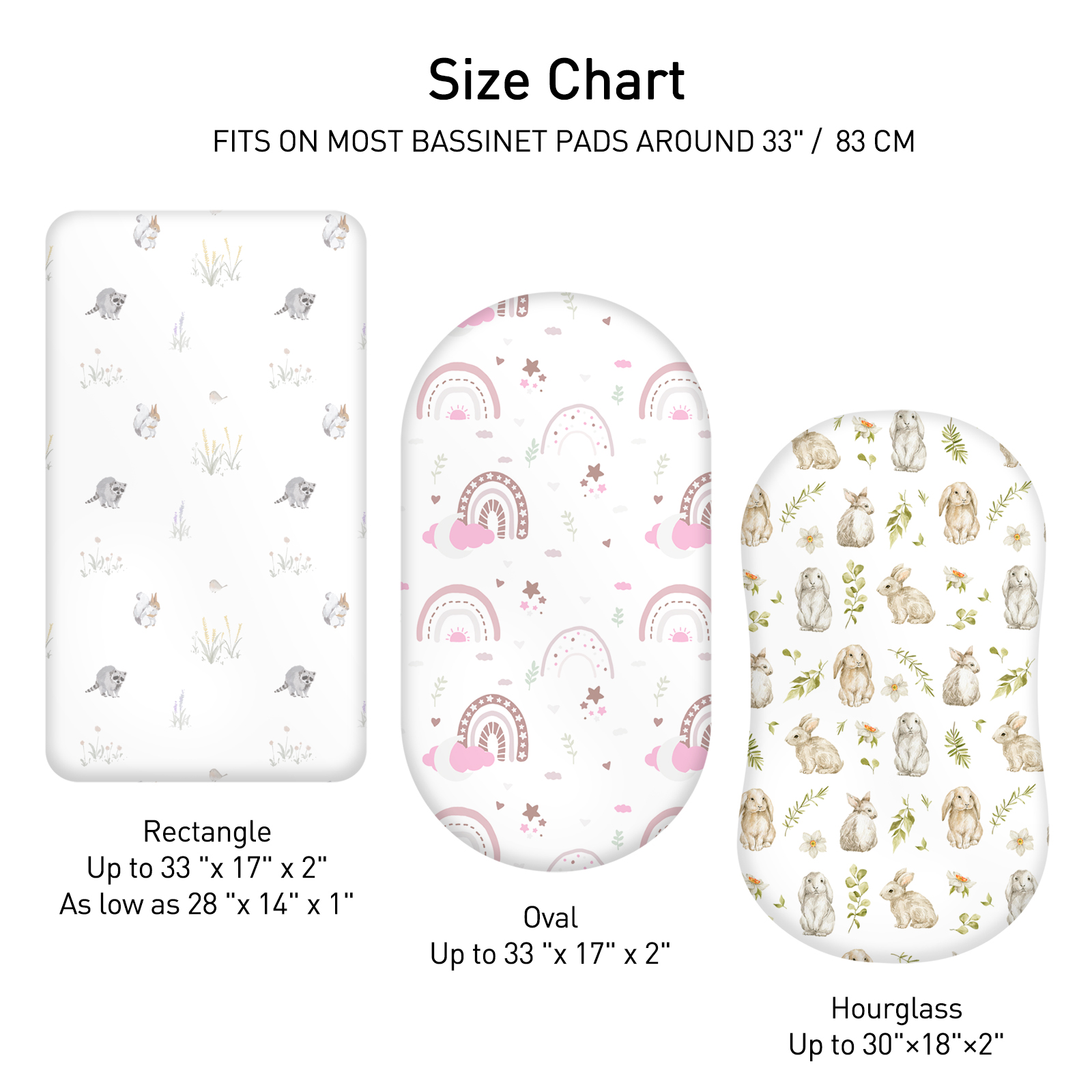 Raccoon | Bassinet Sheets 2-Pack | 16''*32''