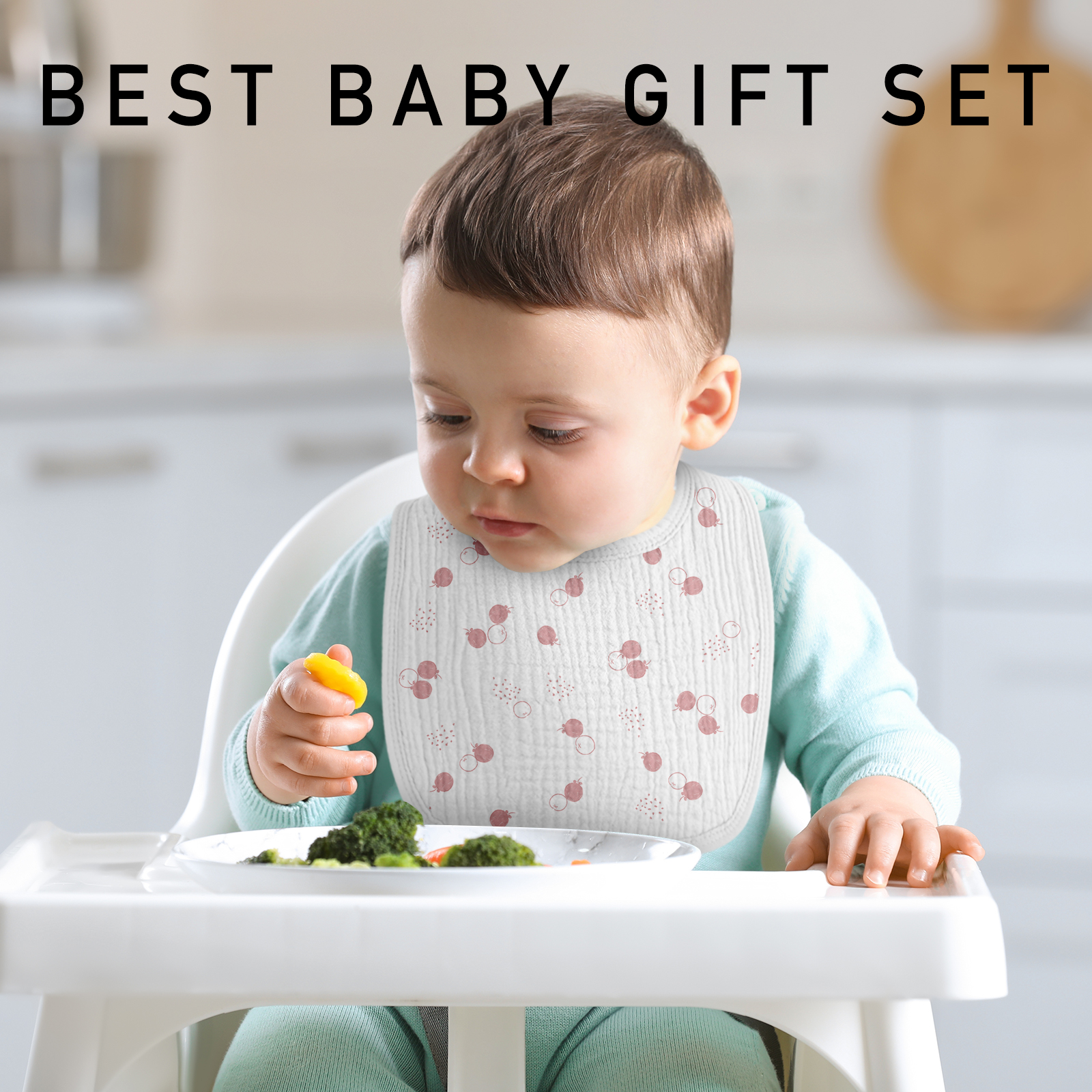 Colourful Garden | baby muslin bibs 6 pack | 0-36 months