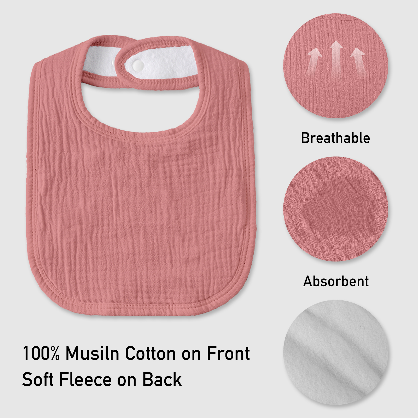 Colourful Garden | baby muslin bibs 6 pack | 0-36 months