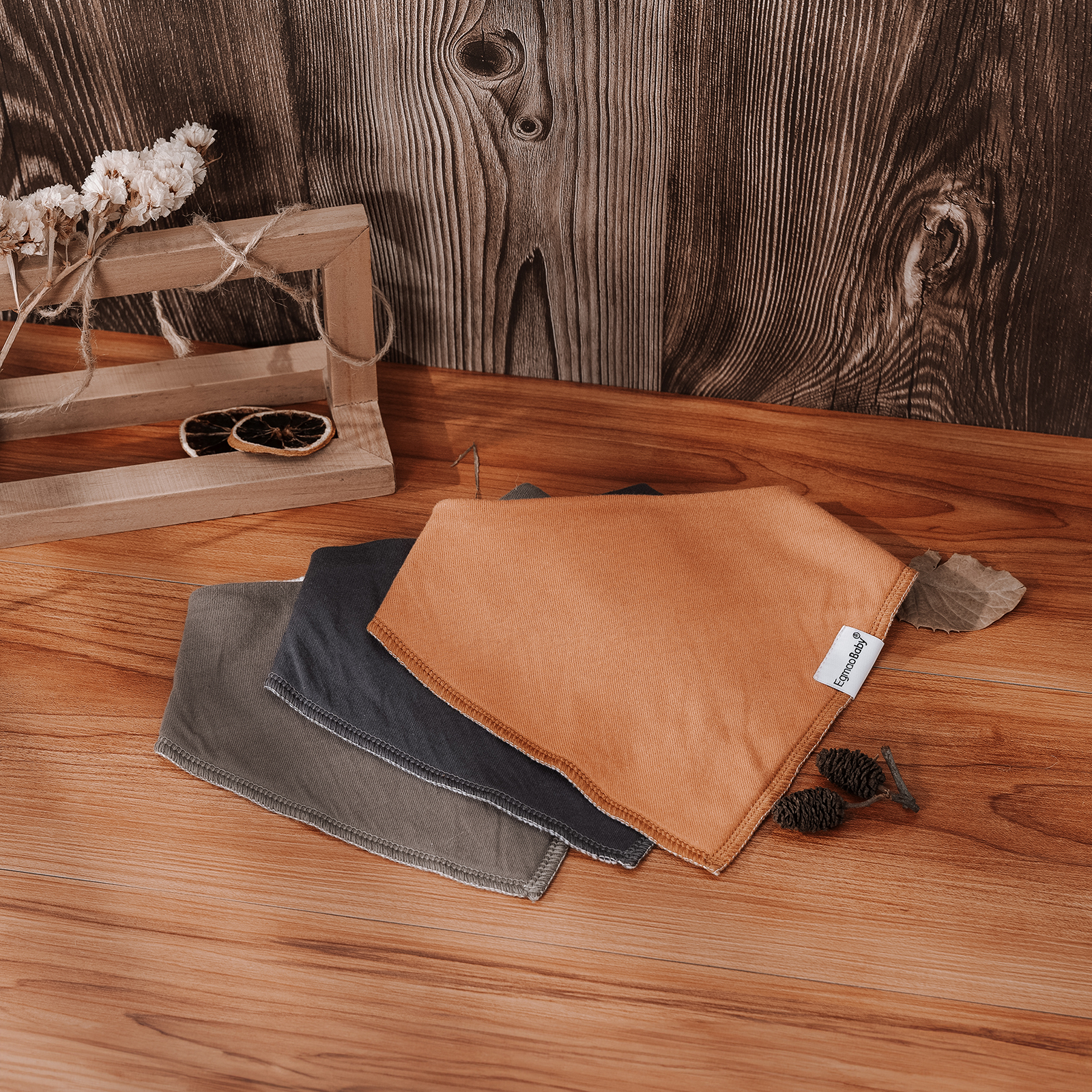 Super Absorbent Bandana Bibs 10 Pack - Brown