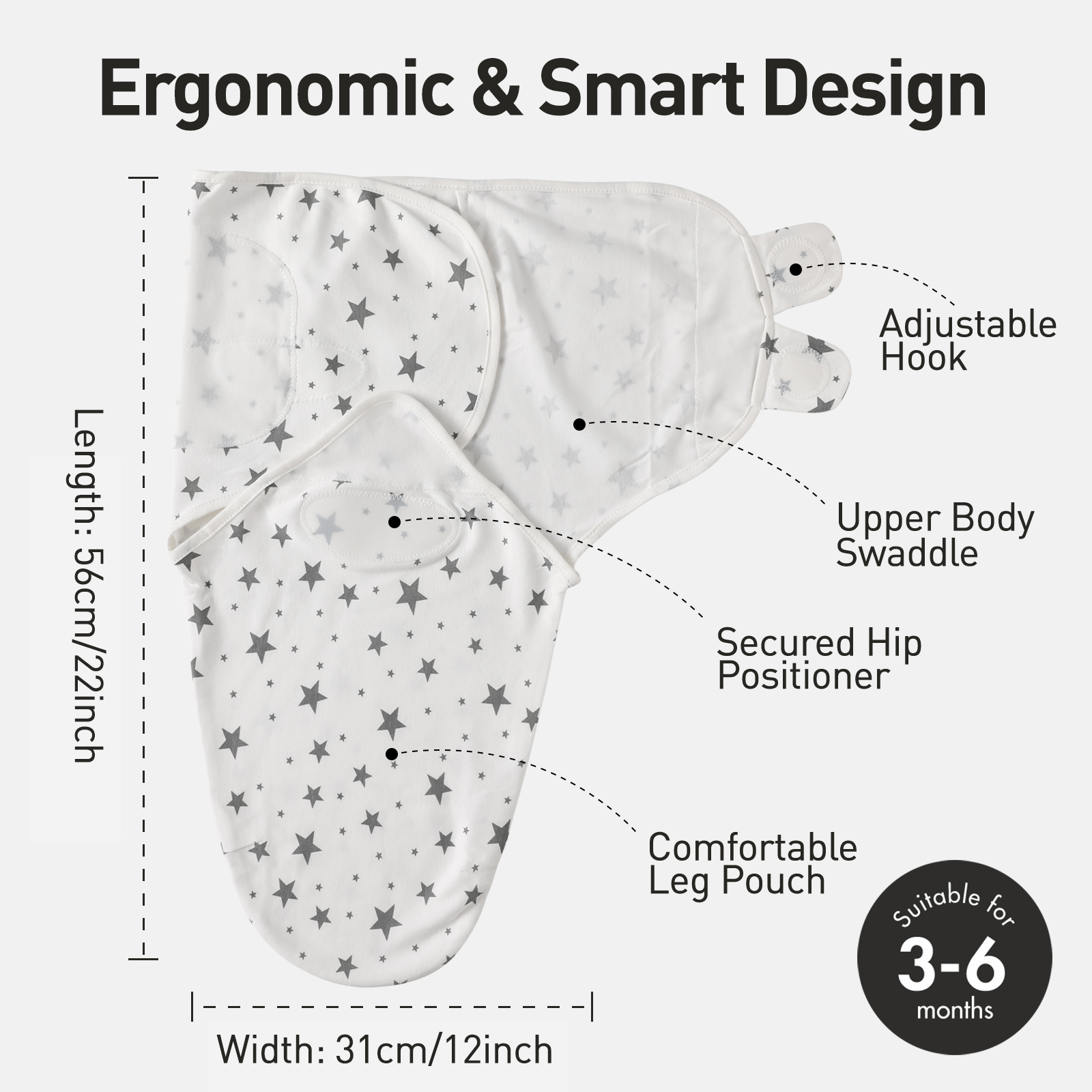 Little Star | Gllquen baby Swaddle 0-3 Months 3 Pack