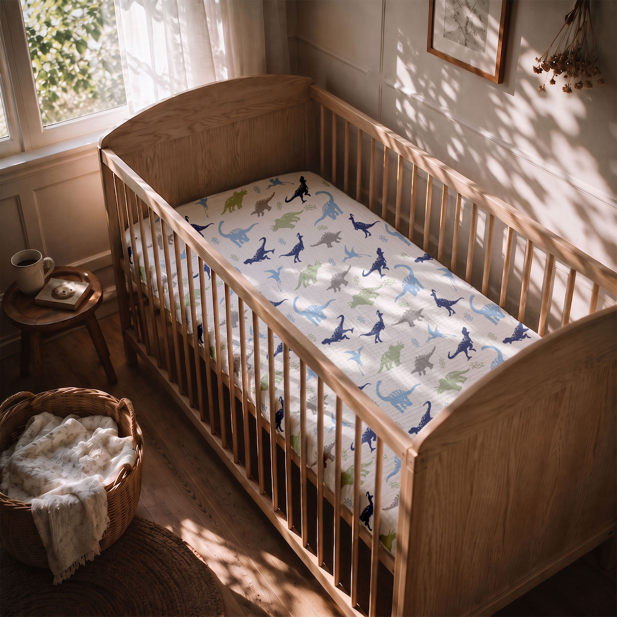 Sage Forest Deer | Muslin Crib Sheets 2-Pack | 52''*28''