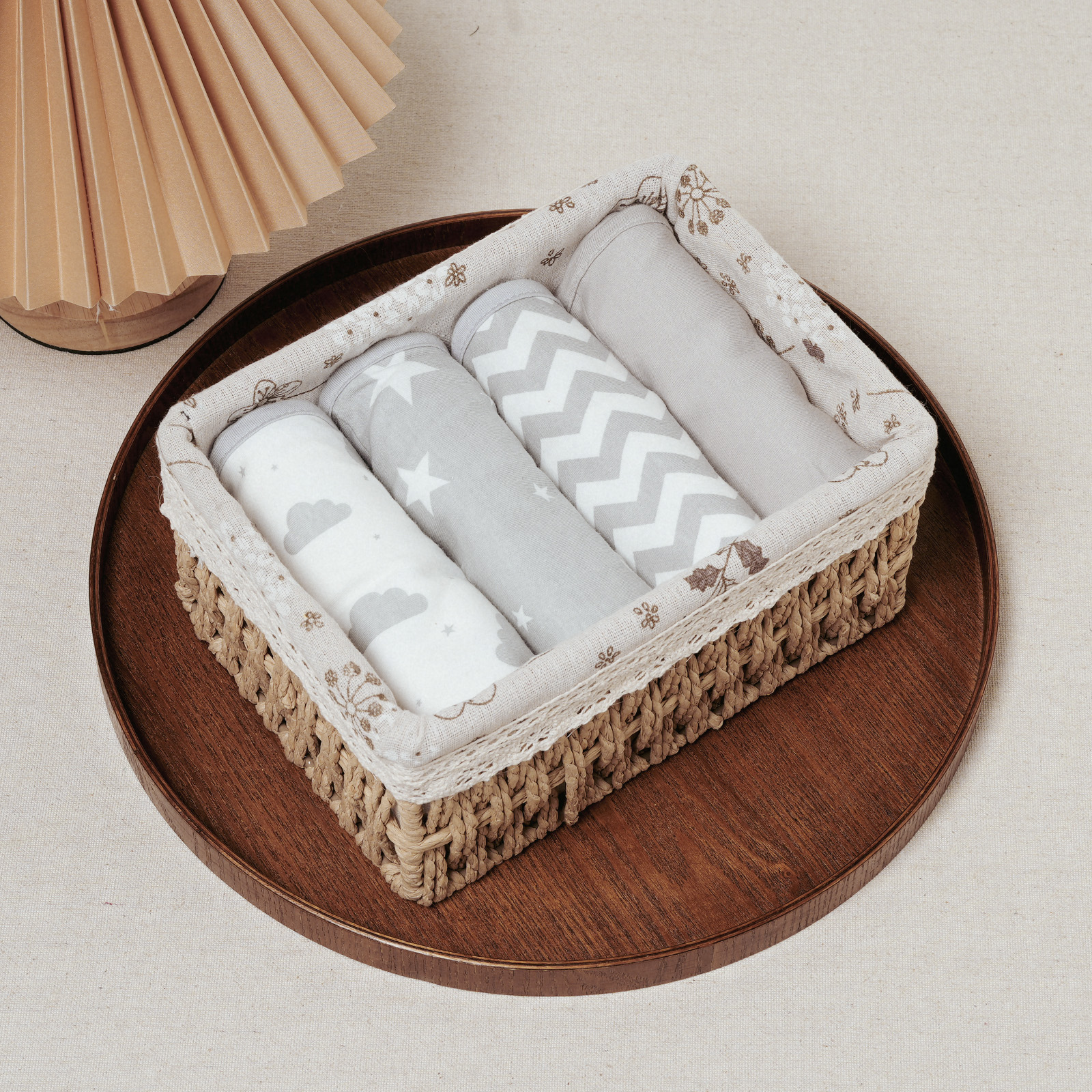 Gray | Soarwg Baby Swaddle 0-3 Months 4 Pack