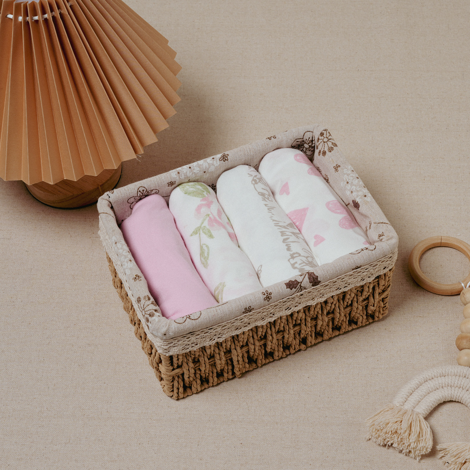 Pink Floral | Soarwg Baby Swaddle 0-3 Months 4 Pack