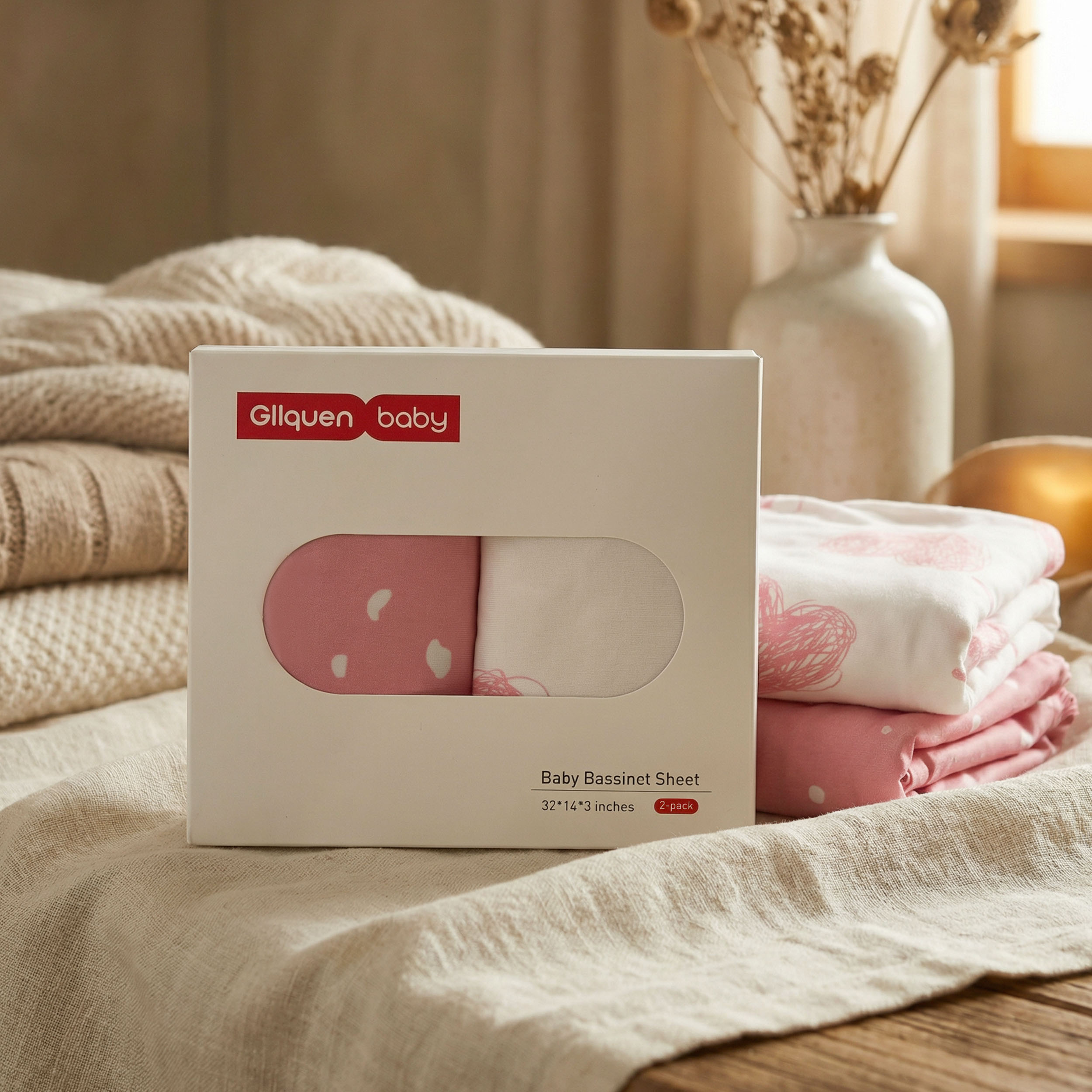 Love | Bassinet Sheets 2-Pack | 16*32''