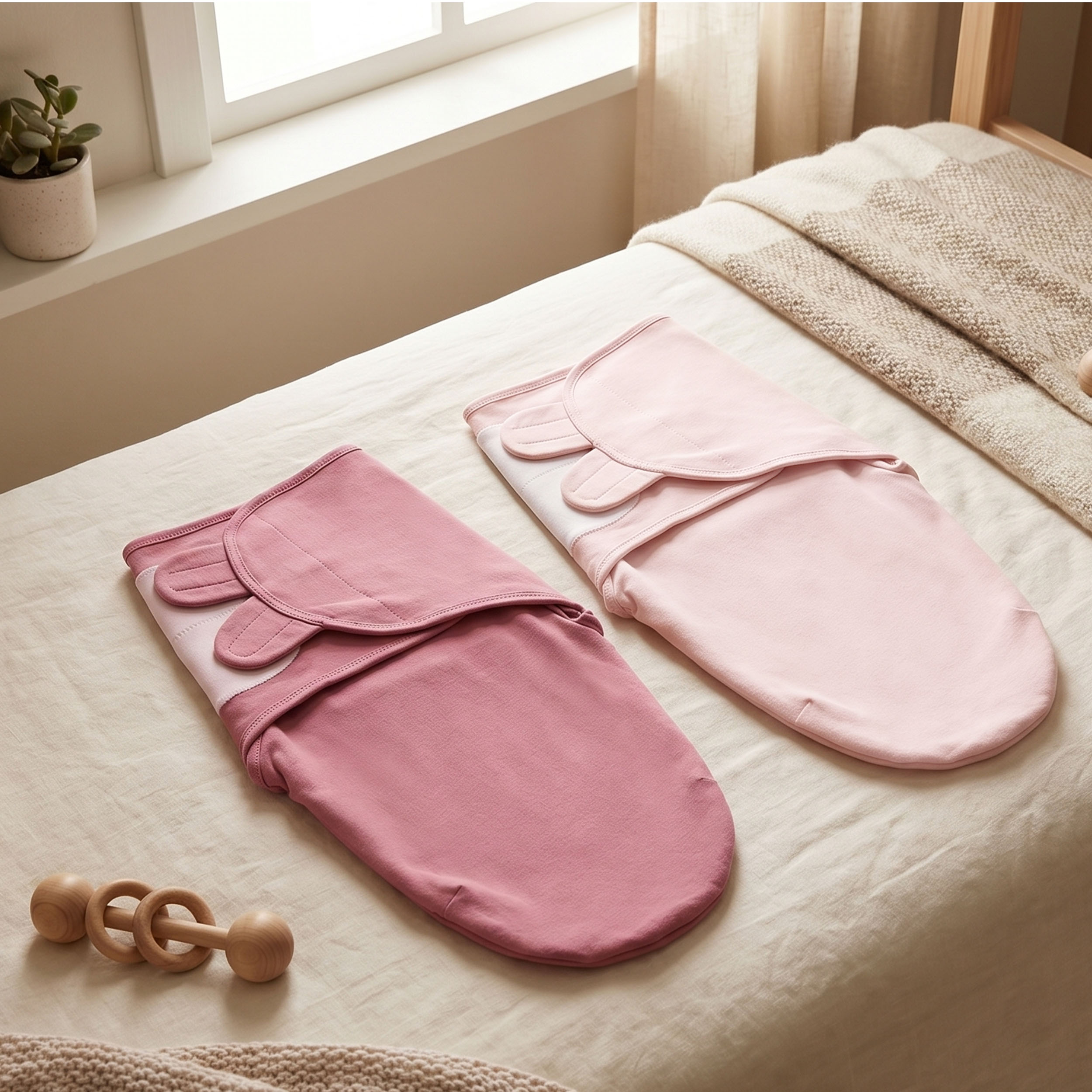 Cherry Dust Harmony | Baby Swaddle 2-Pack | 0-3 Months