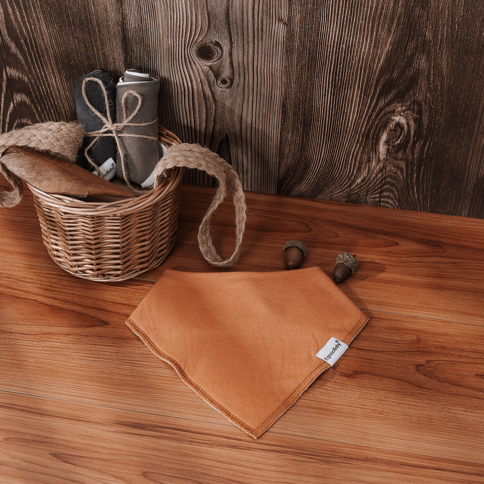 Super Absorbent Bandana Bibs 10 Pack - Brown