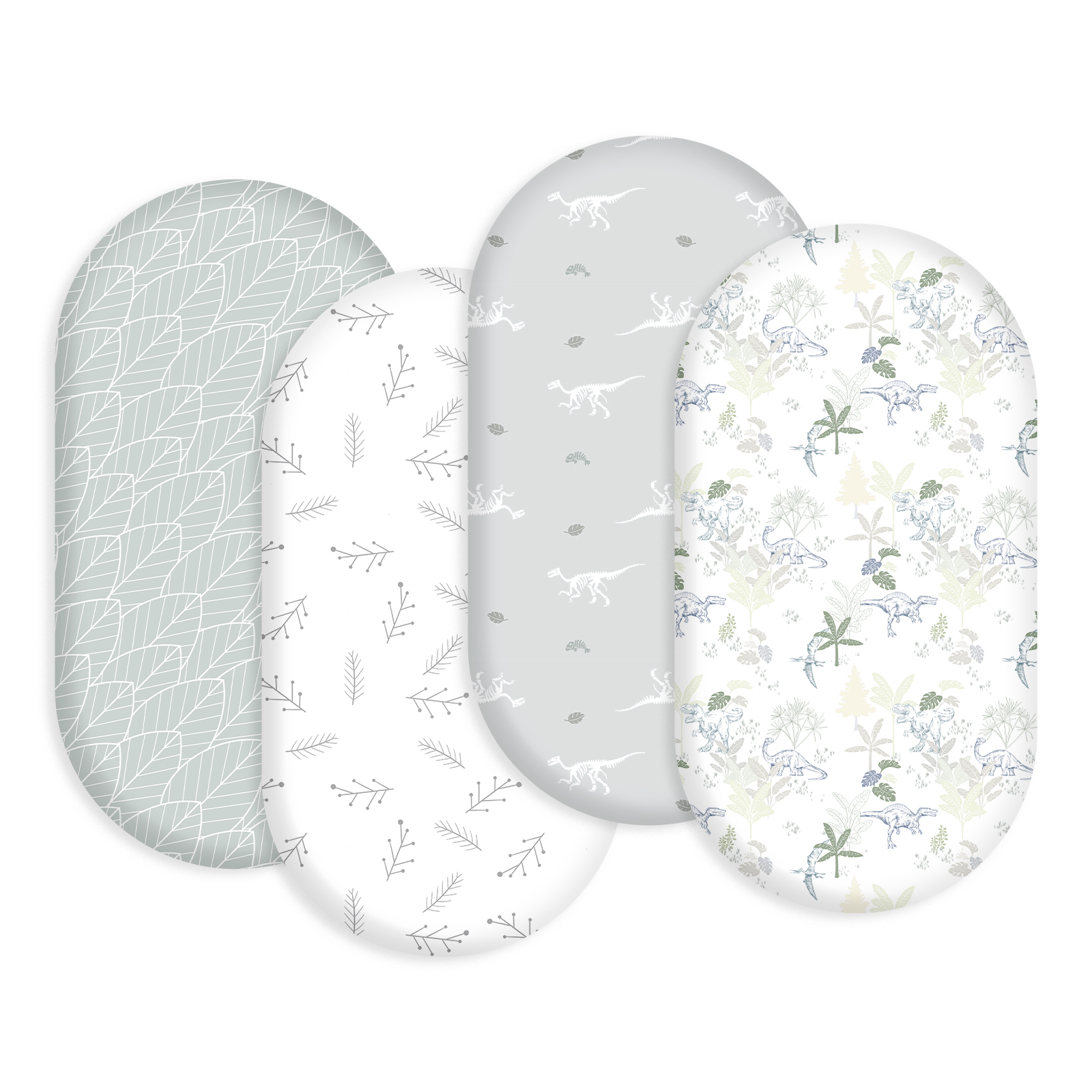 Dinosaur Fossil | Bassinet Sheets 4-Pack | 16''*32''