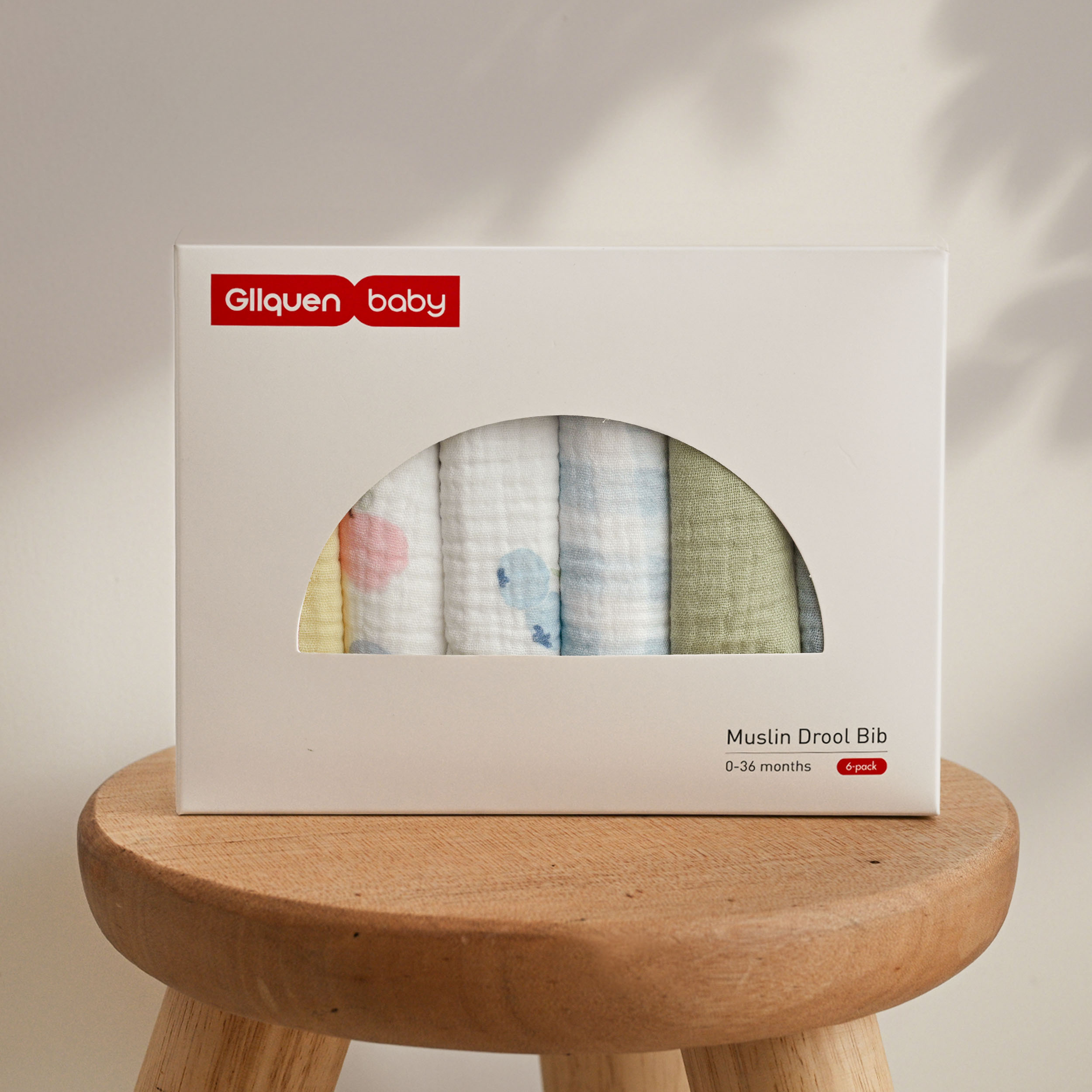 Azure Berry Dream | baby muslin bibs 6 pack | 0-36 months