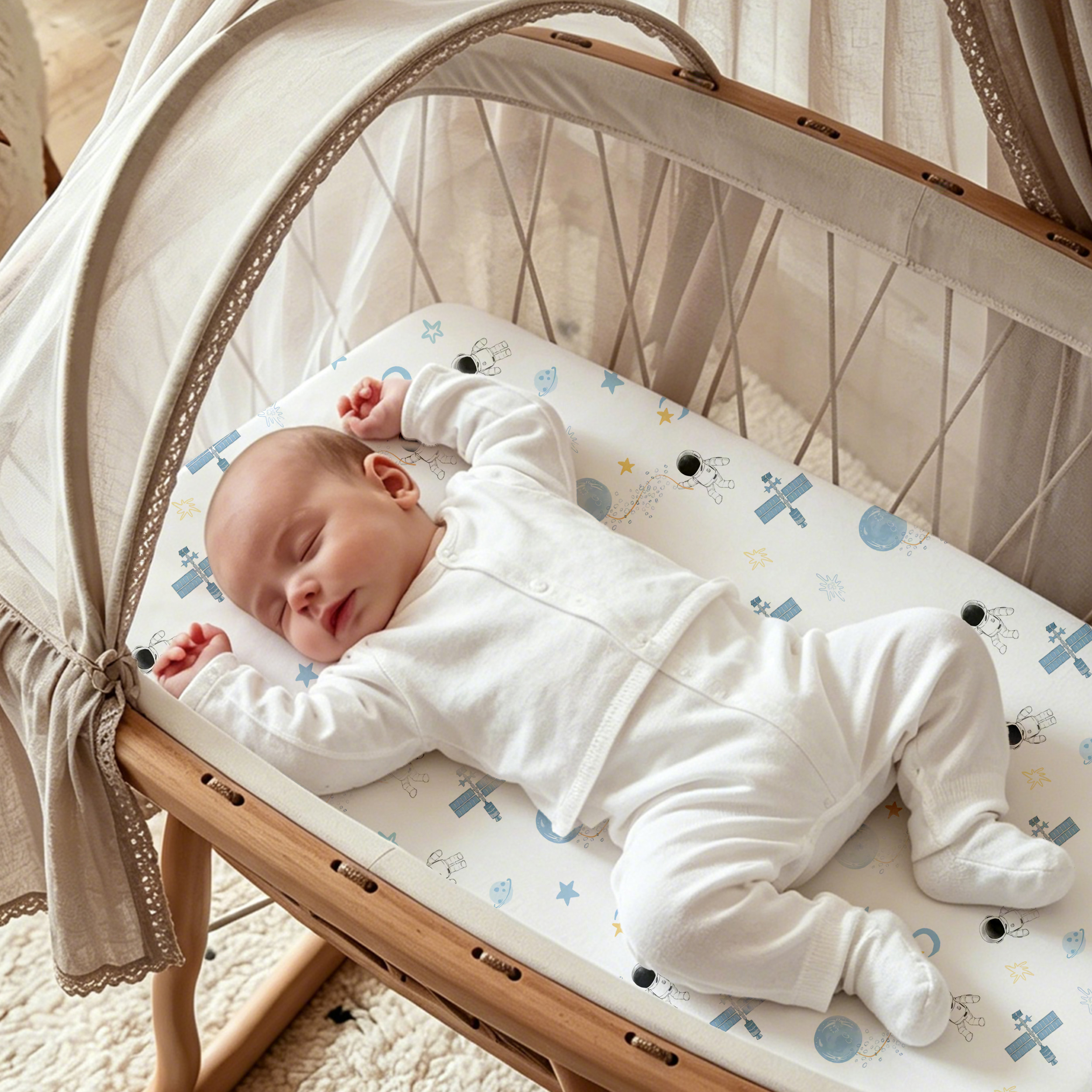 Starry Space Voyage | Bassinet Sheets 4-Pack | 20*33''