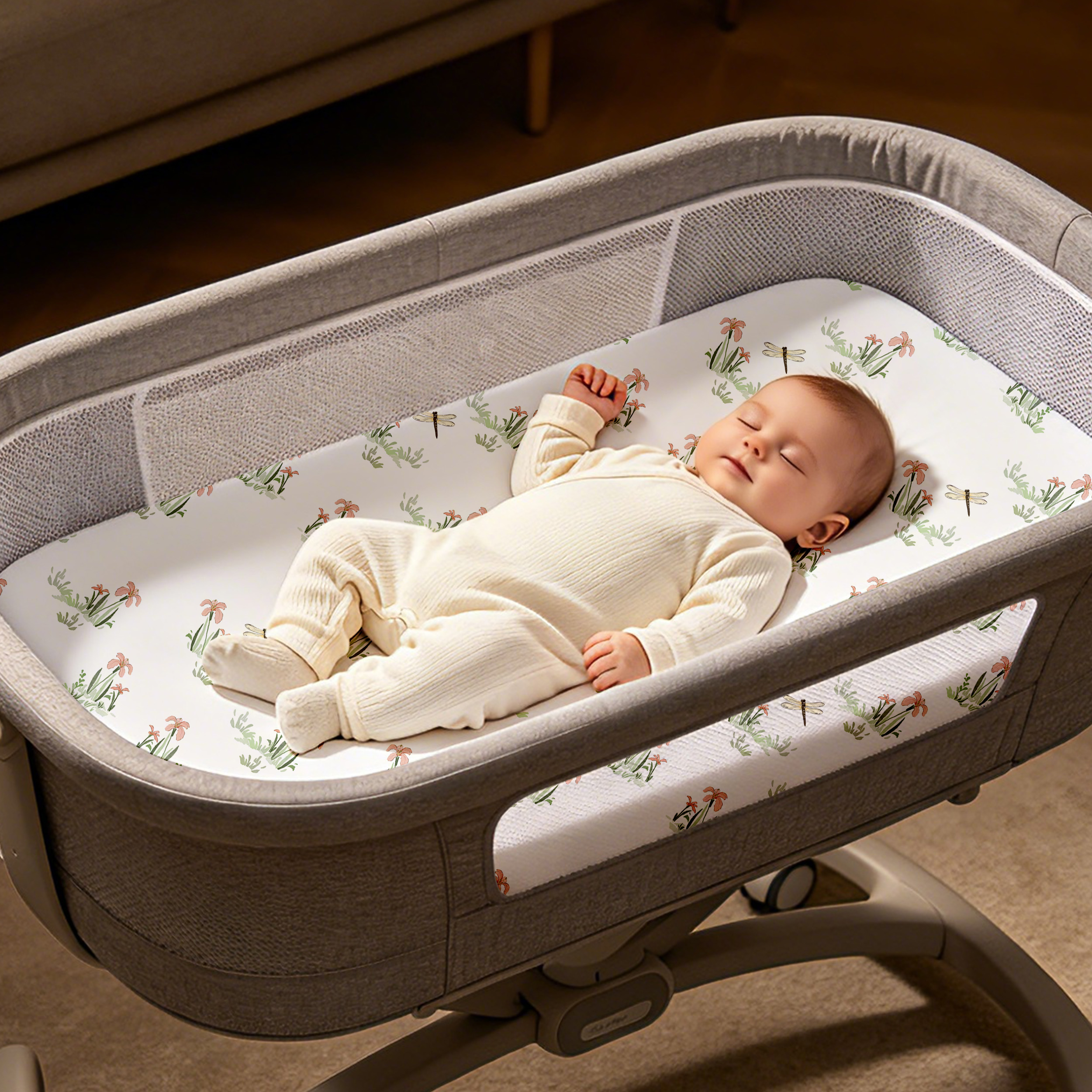 Wildwood Bear Meadow | Bassinet Sheets 4-Pack | 20*33''