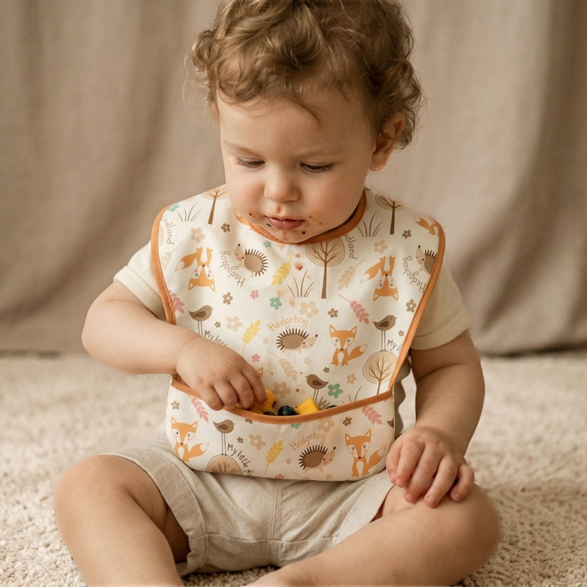Beep & Woodland | Gllquen baby Waterproof Bibs 3 Pack | 3-24 Months