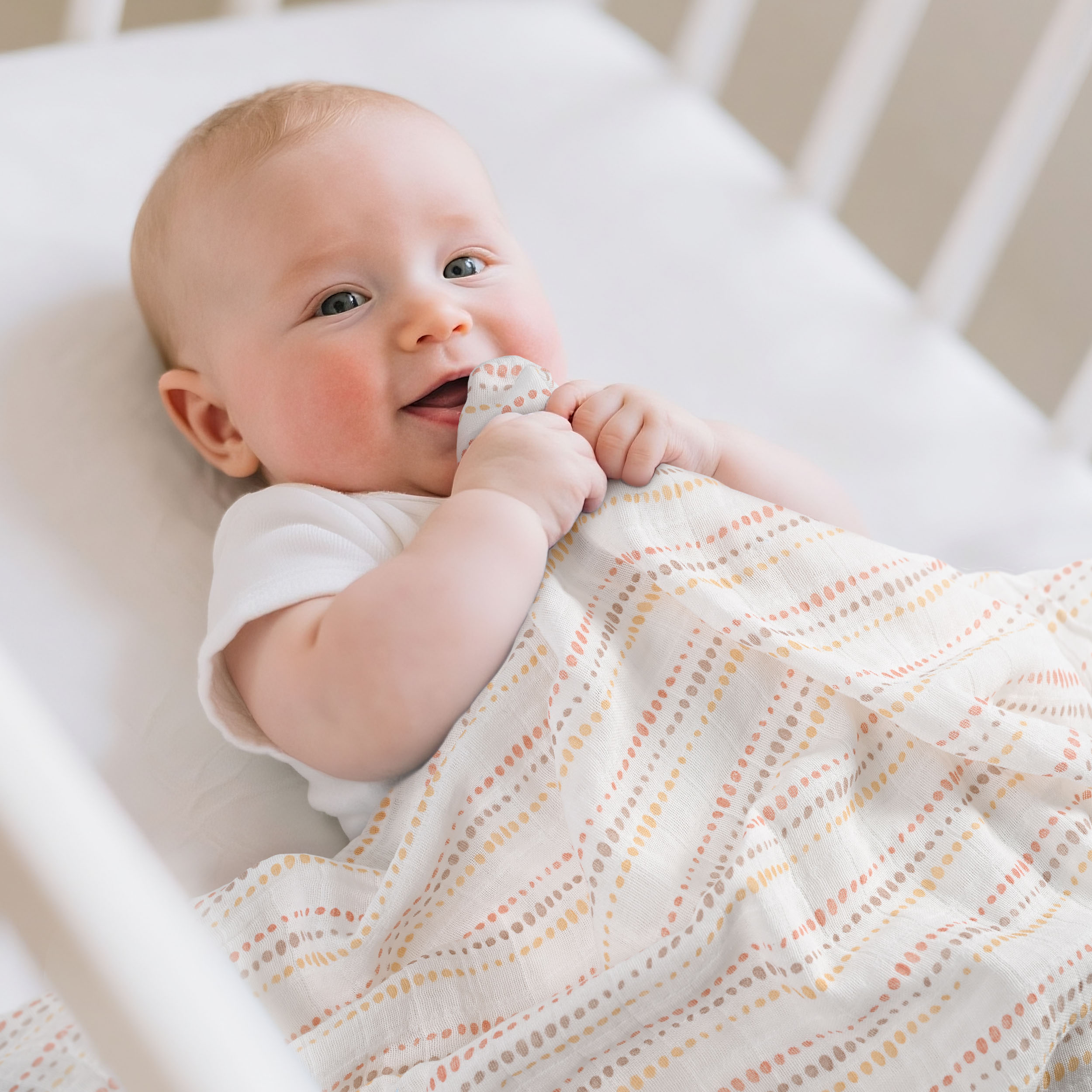 Muslin Swaddle Blankets 4-Pack | 31.5x43" | Vintage Flowers