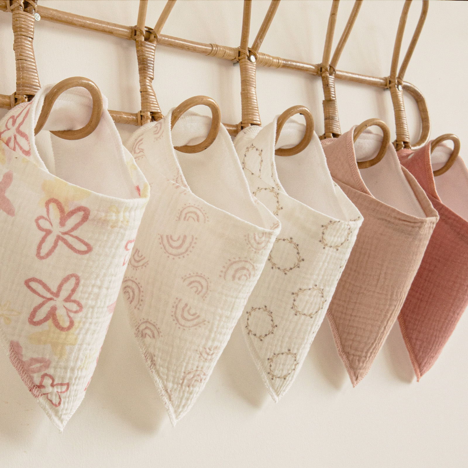 Spring Impression | Soft & Absorbent Muslin Bandana Bibs 8 Pack