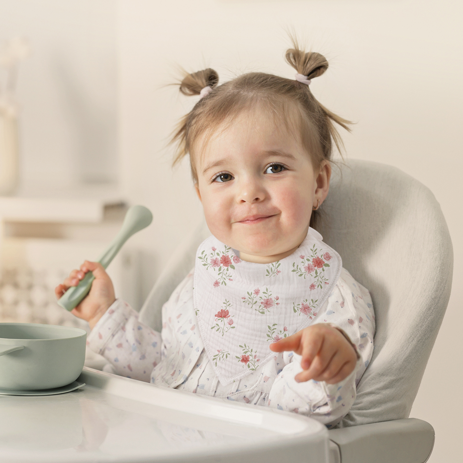 Garden | Soft & Absorbent Muslin Bandana Bibs 8 Pack