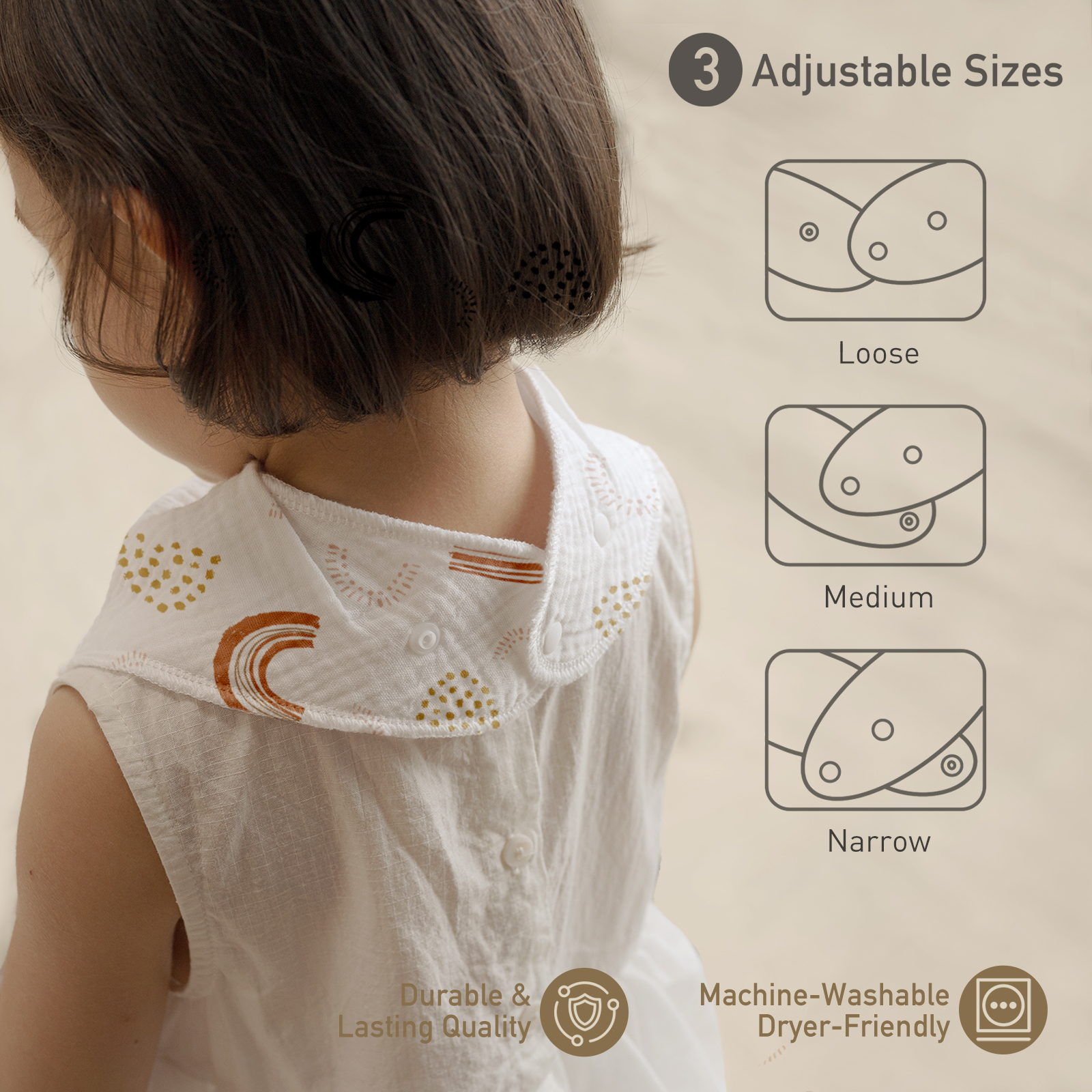 Good Night | Soft & Absorbent Muslin Bandana Bibs 8 Pack