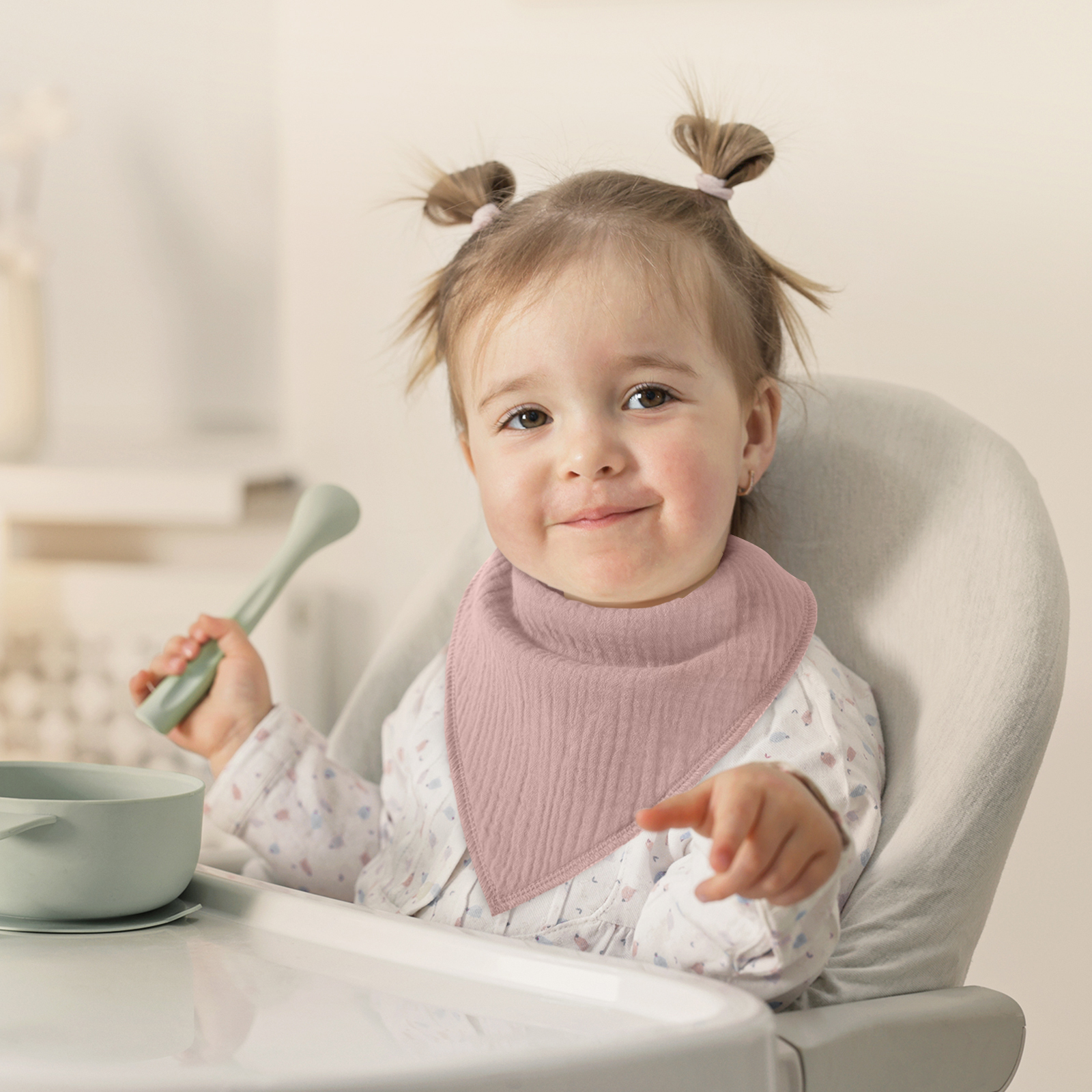 Medieval Style | Soft & Absorbent Muslin Bandana Bibs 8 Pack