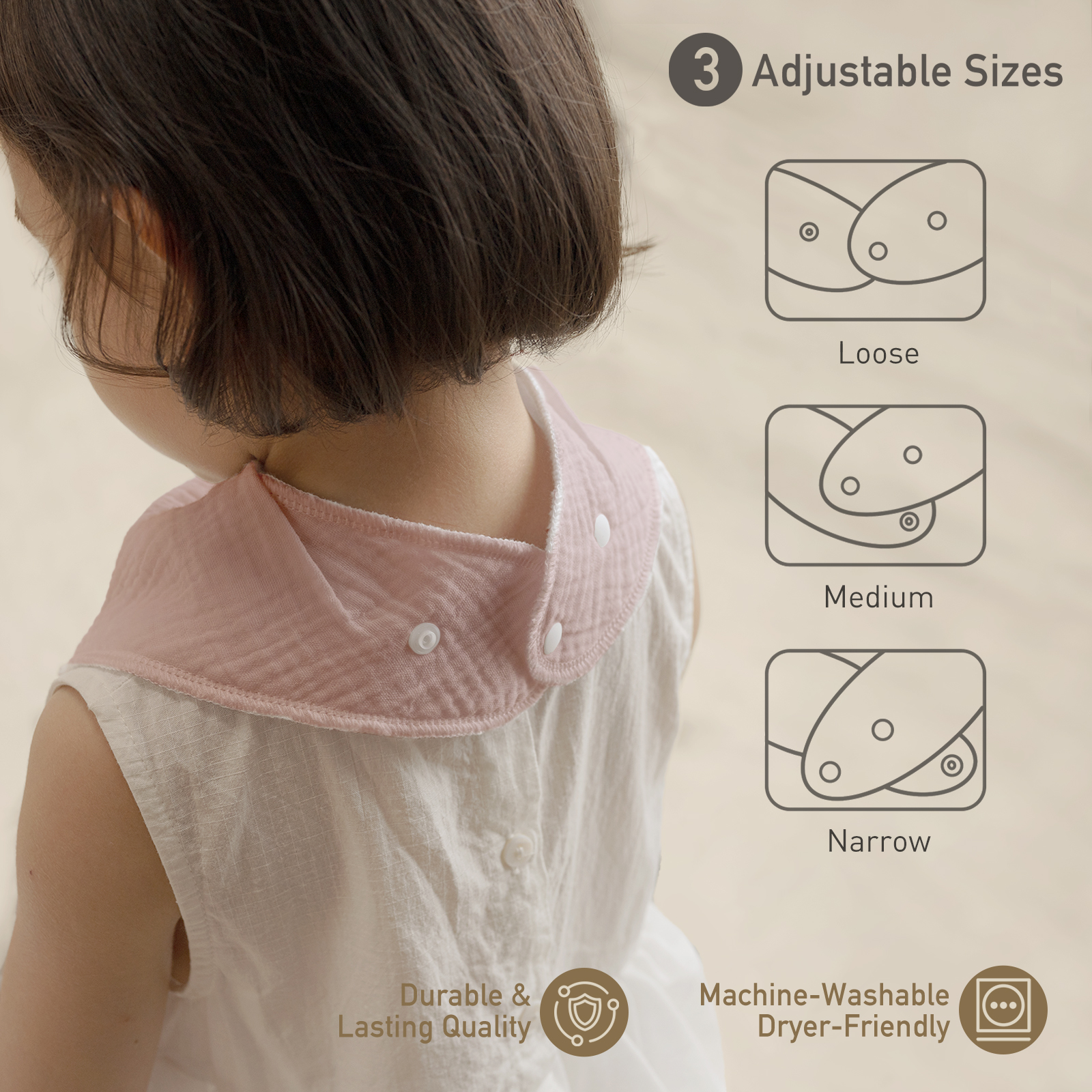 Medieval Style | Soft & Absorbent Muslin Bandana Bibs 8 Pack