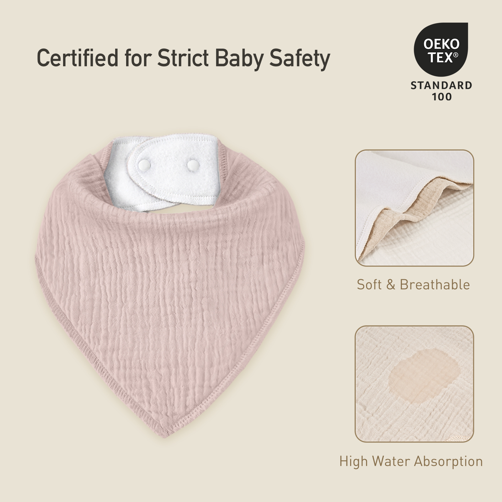 Medieval Style | Soft & Absorbent Muslin Bandana Bibs 8 Pack