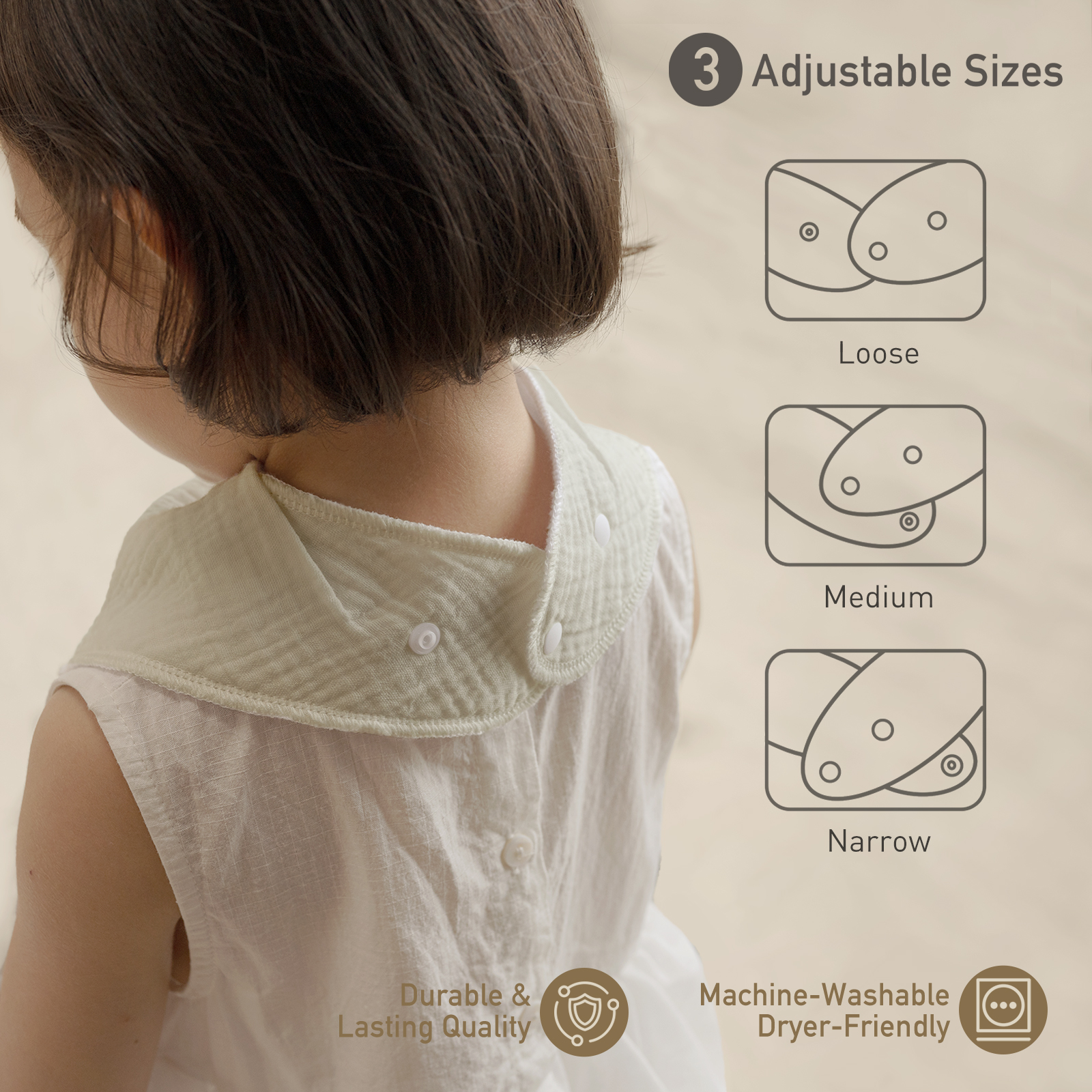 Calm Style | Soft & Absorbent Muslin Bandana Bibs 8 Pack