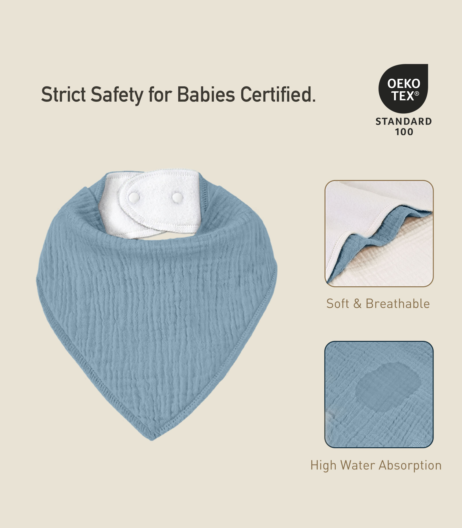 Fresh Hues | Soft & Absorbent Muslin Bandana Bibs 8 Pack