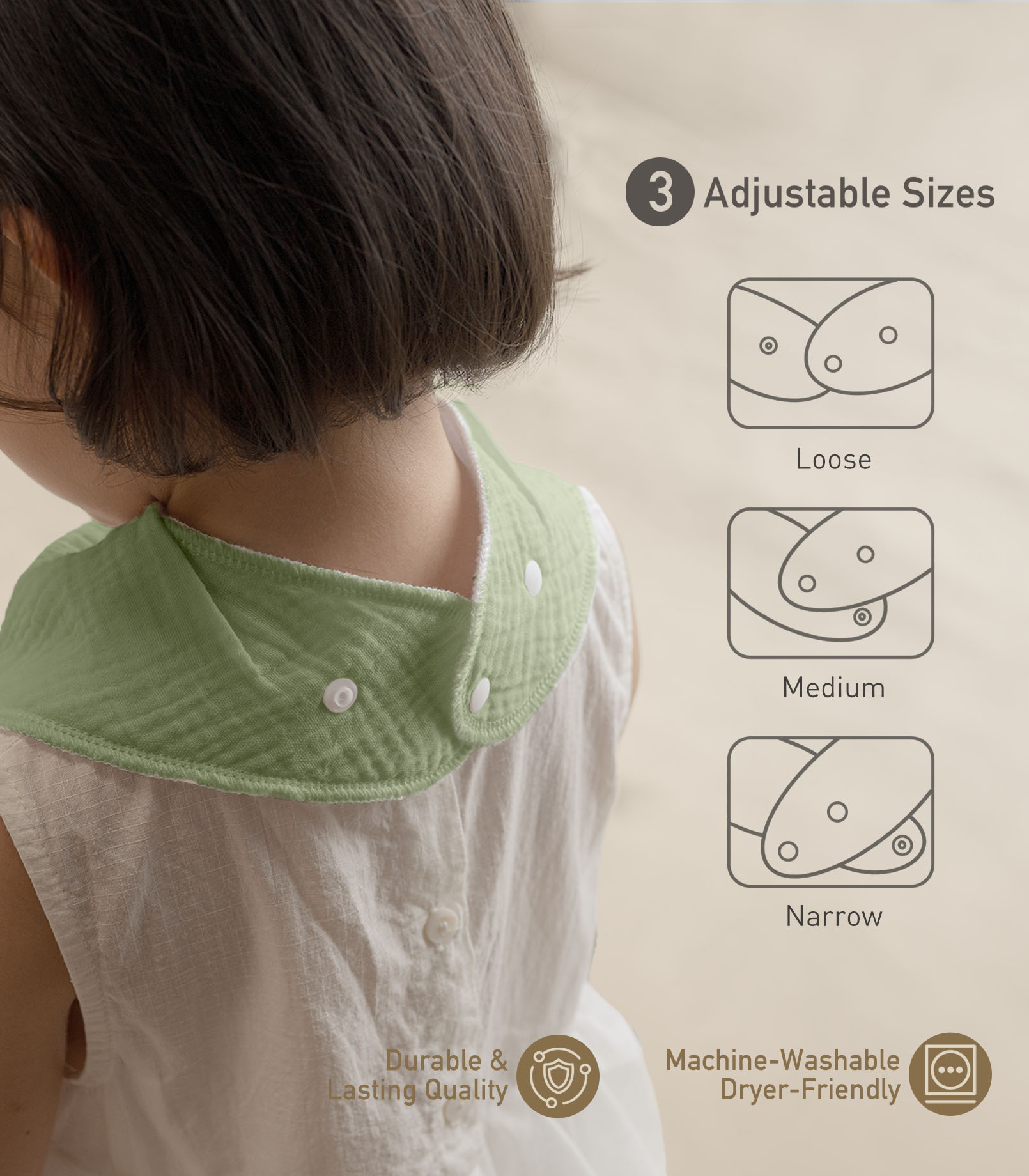 Fresh Hues | Soft & Absorbent Muslin Bandana Bibs 8 Pack